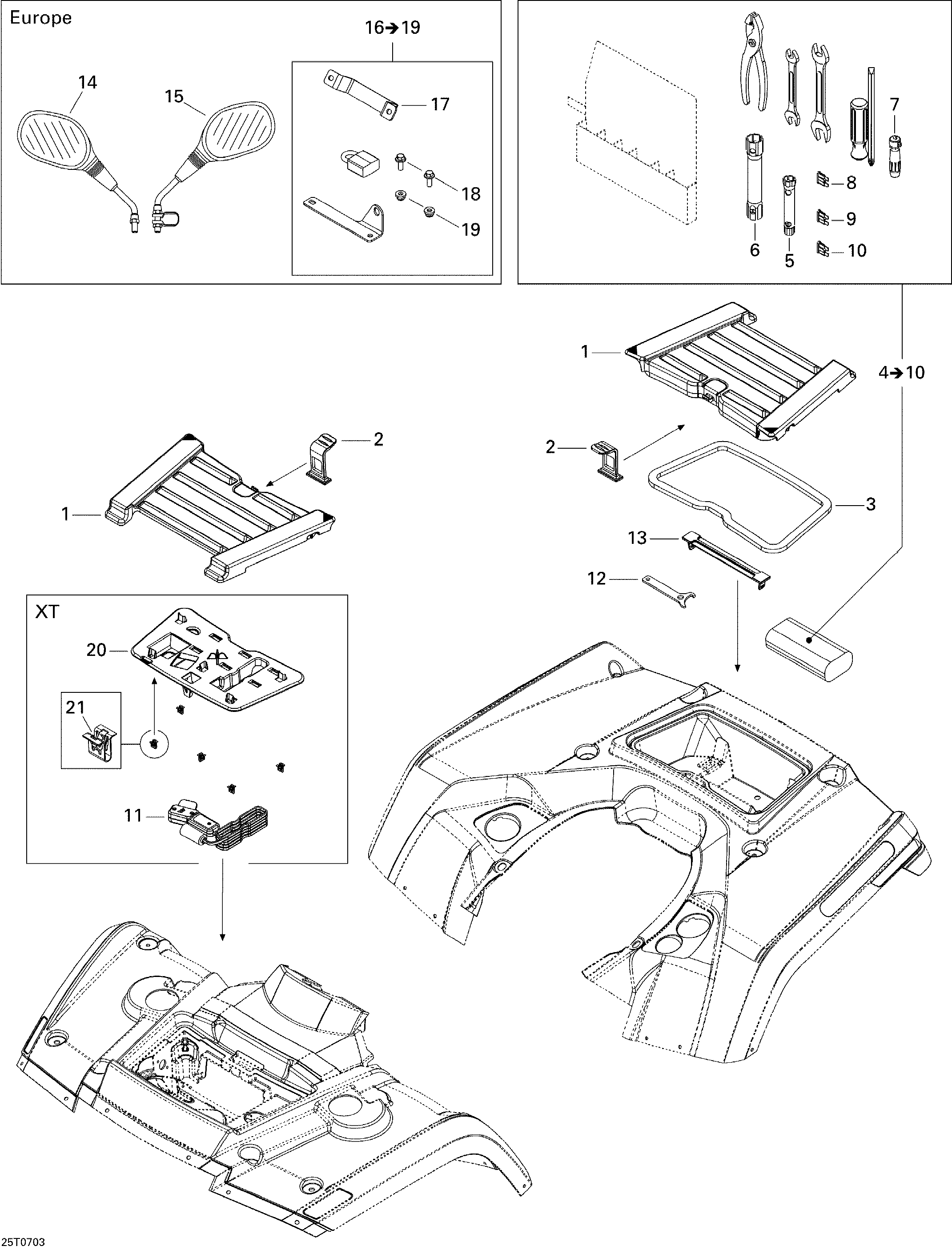 Front and Rear Trays STD