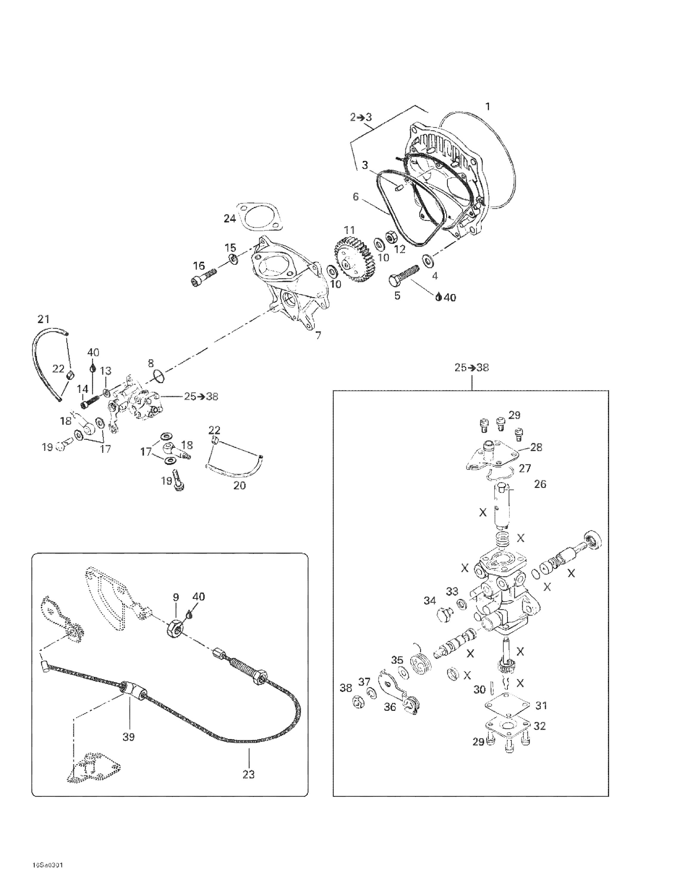 Oil Injection System, Oil Pump, Rotary Valve