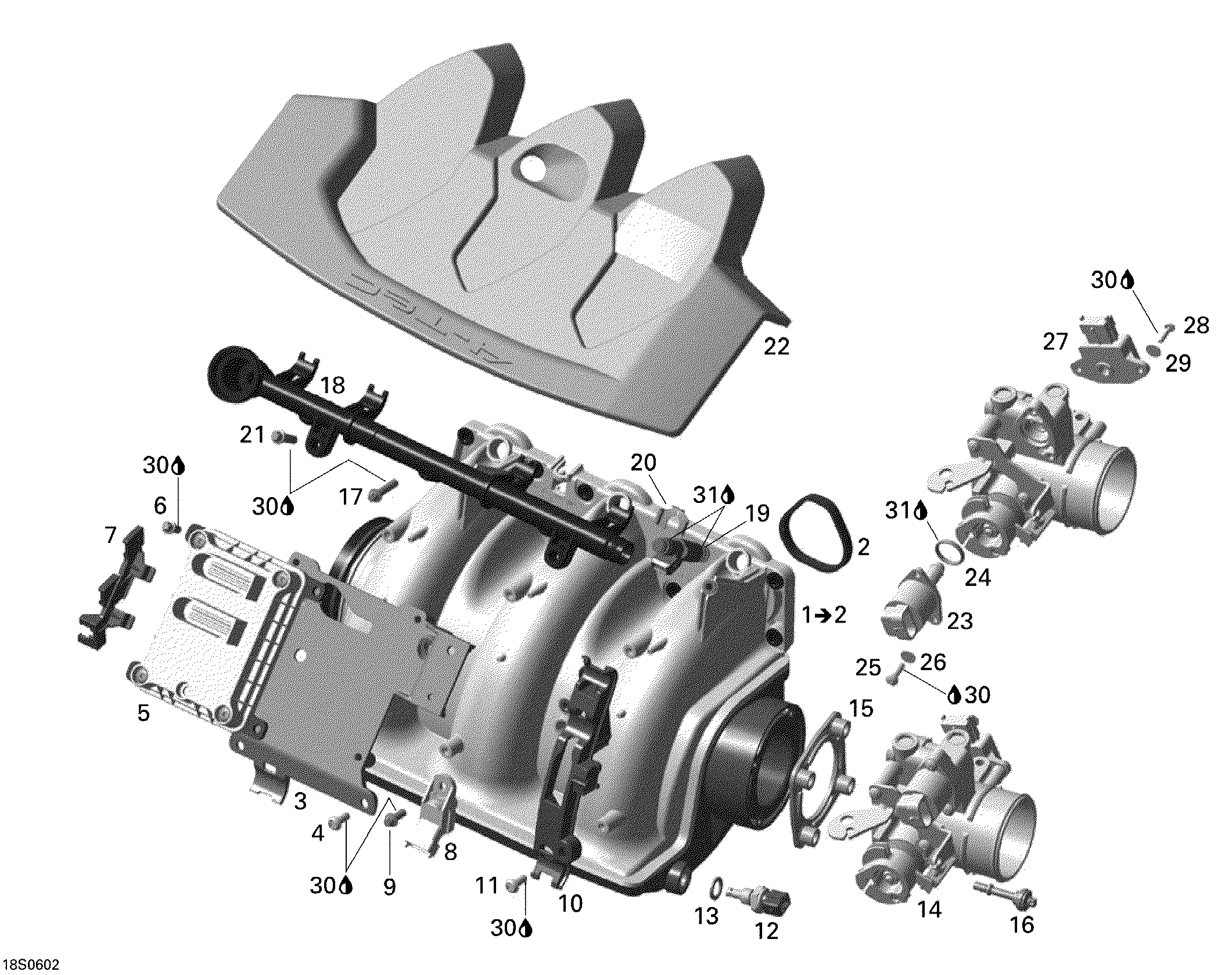 Схема узла: Air Intake Manifold GTI STD, GTI SE