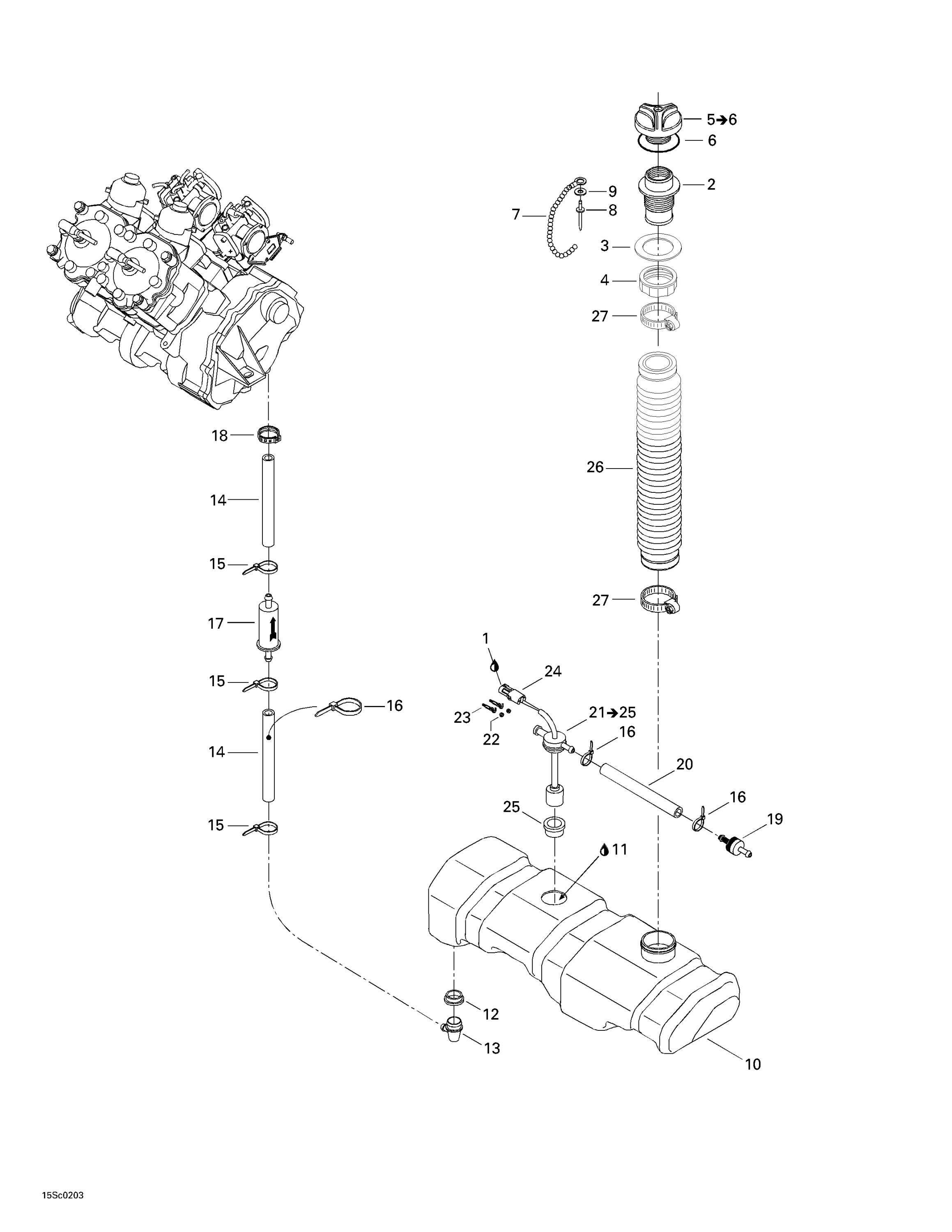 Схема узла: Oil Injection System