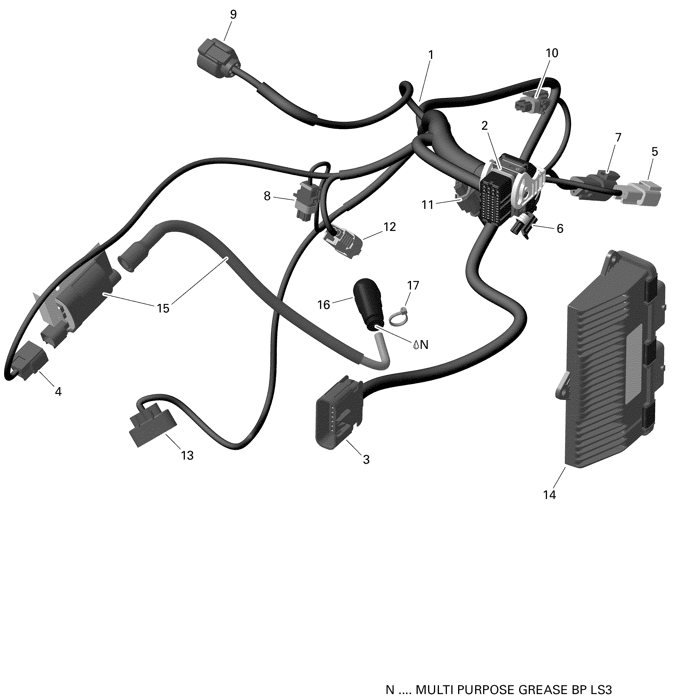 Engine Harness And Electronic Module - 450 EFI - T3 &