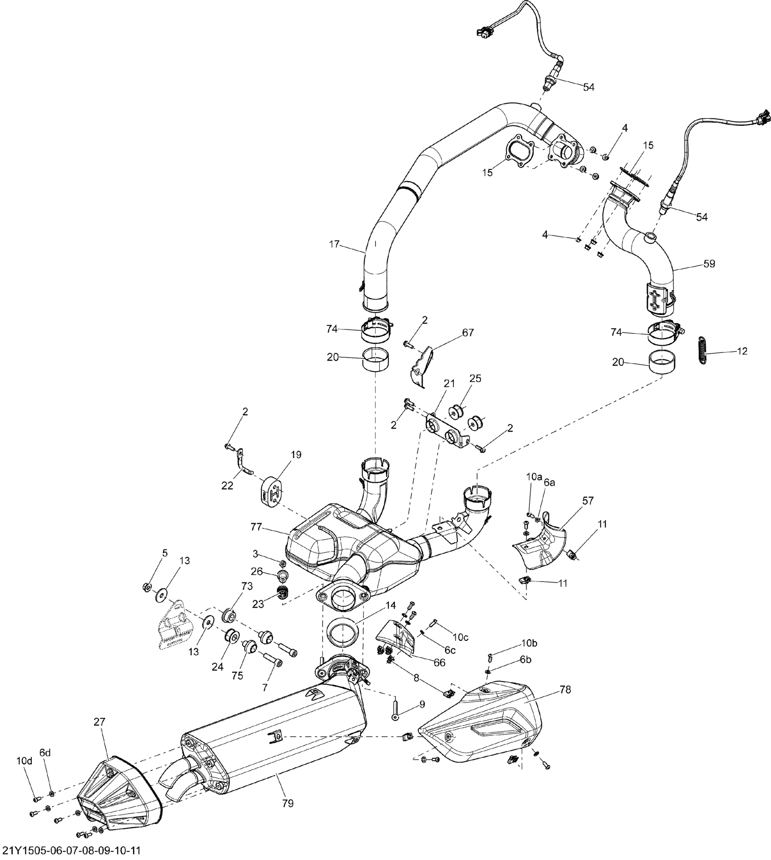 Схема узла: Exhaust System _21Y1510