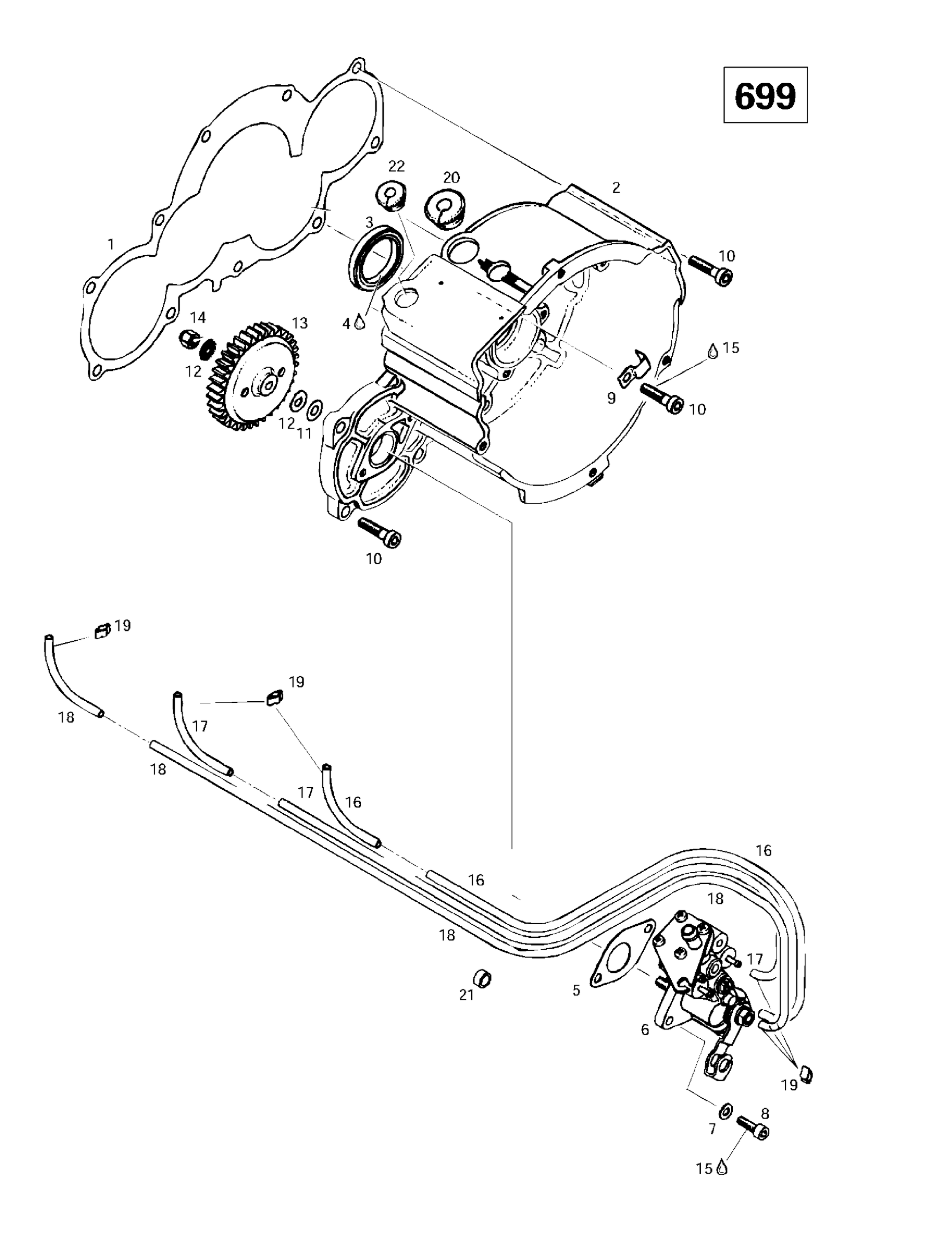 Ignition Housing Oil Pump (699)