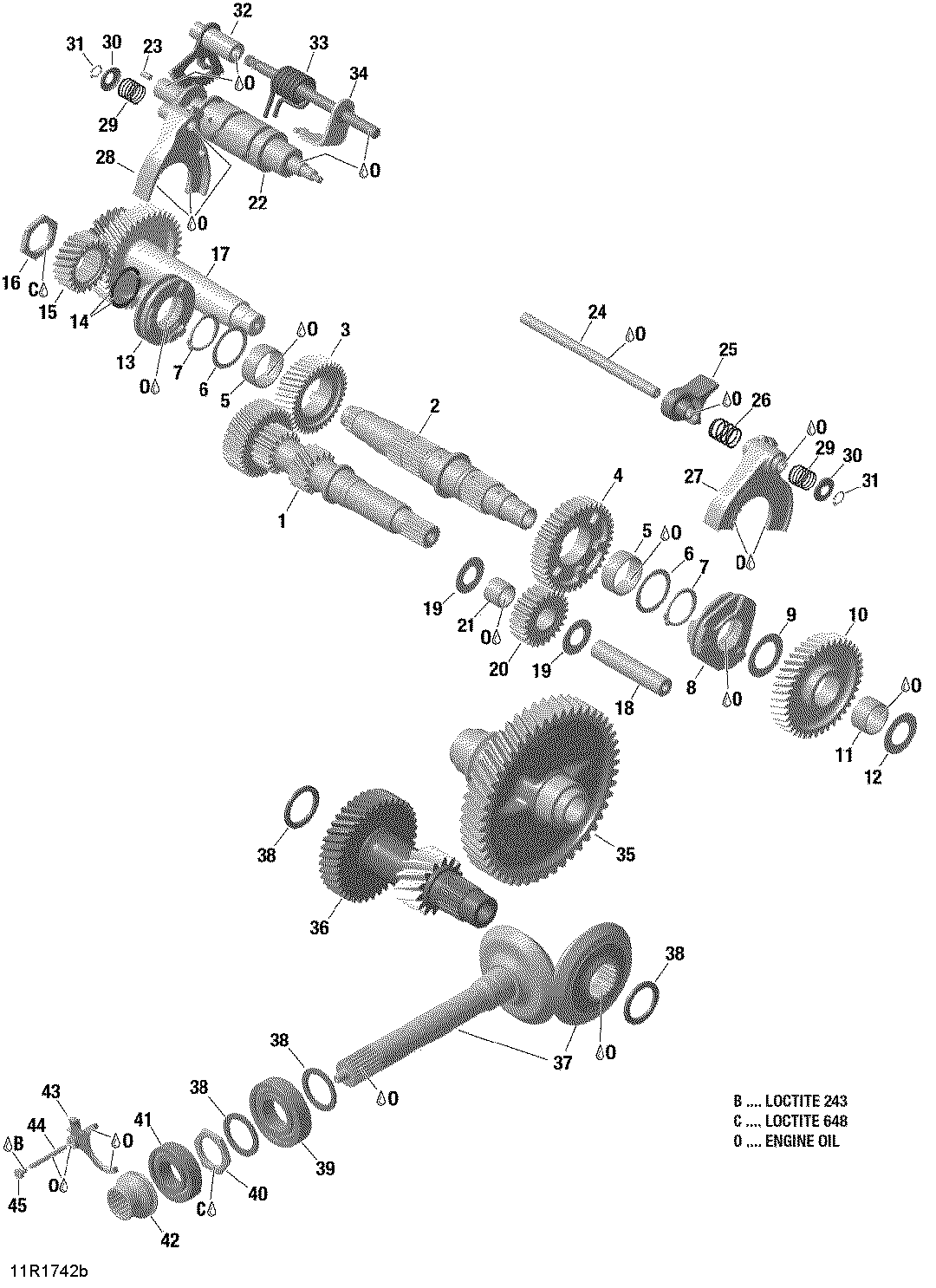 Gear Box Components - Without Lockable Rear Differential