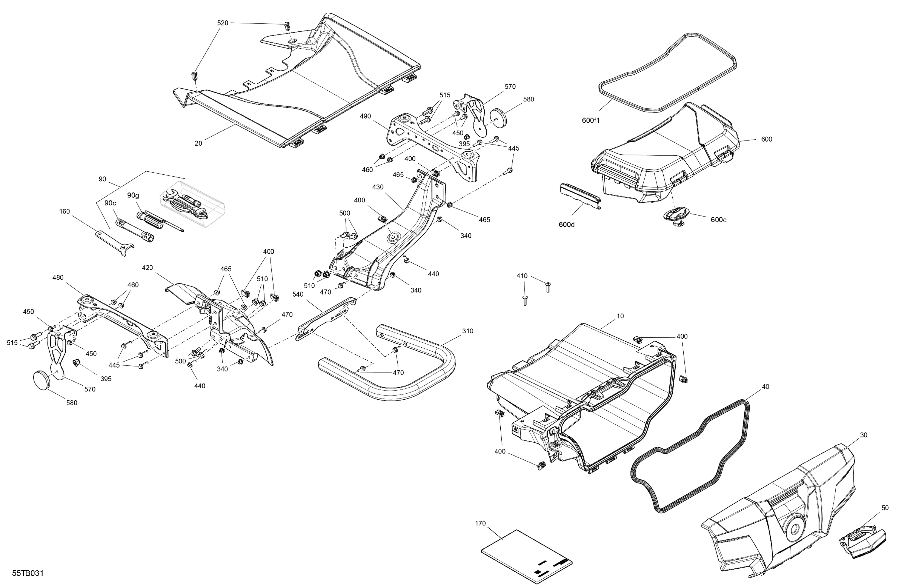 Body - Front Storage Tray