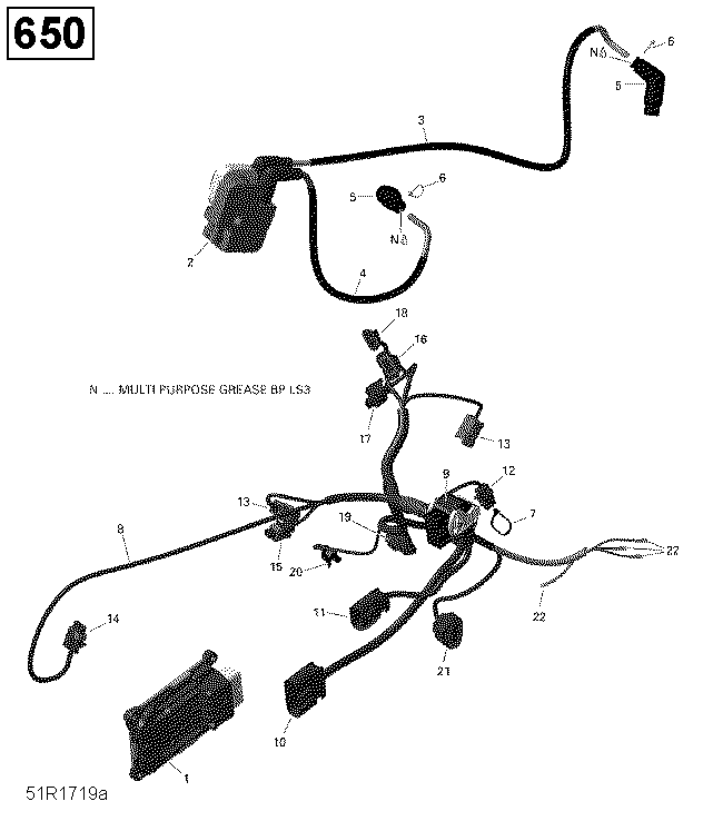 Engine Harness and Electronic Module - 650 EFI (Outlander)