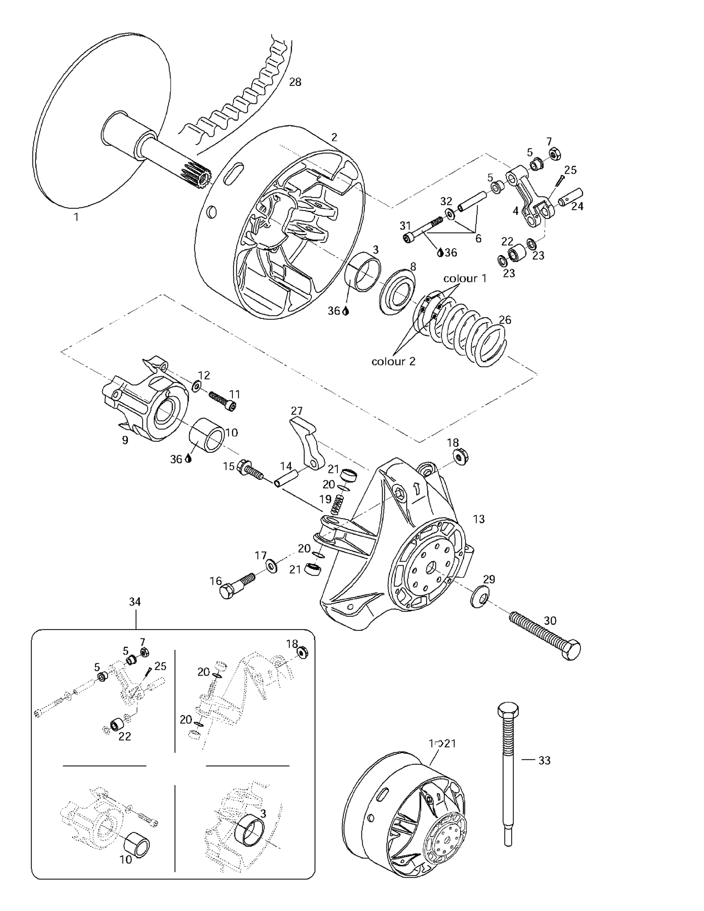 Схема узла: Drive Pulley