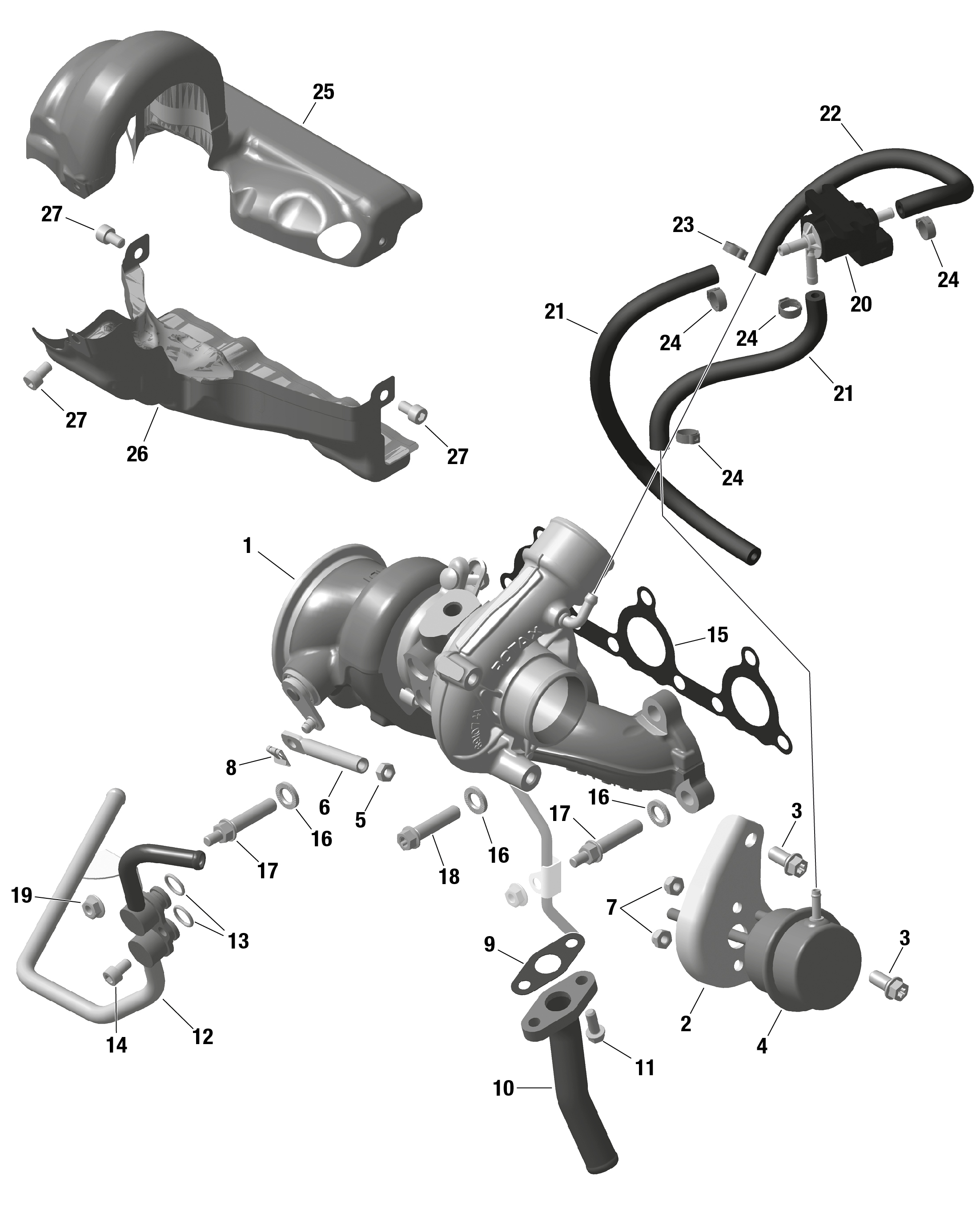 Схема узла: ROTAX - Turbocharger