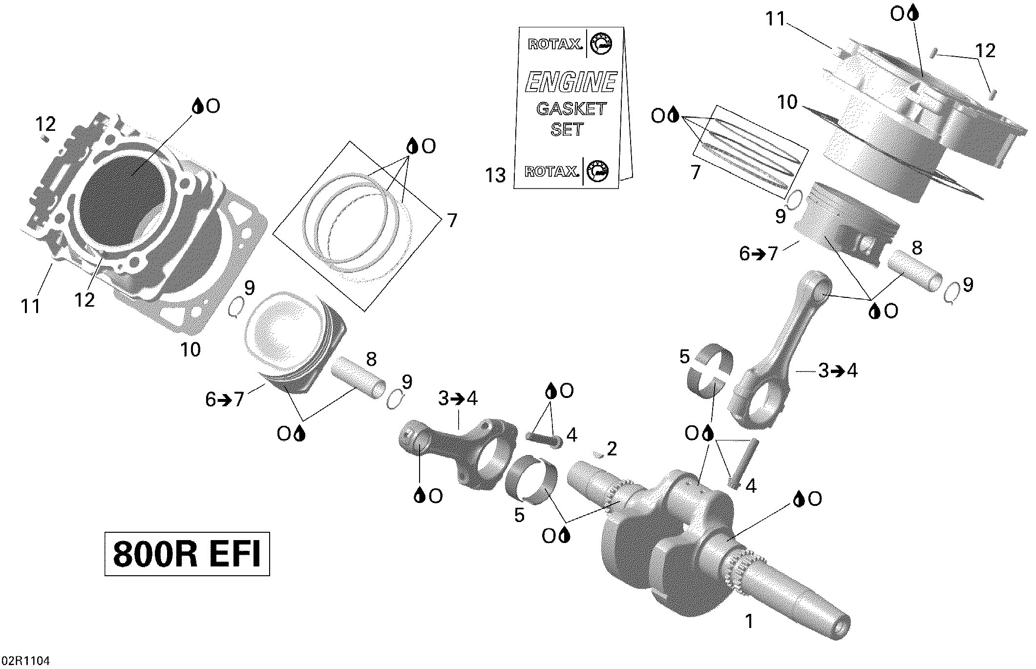 Crankshaft, Piston And Cylinder OUTLANDER