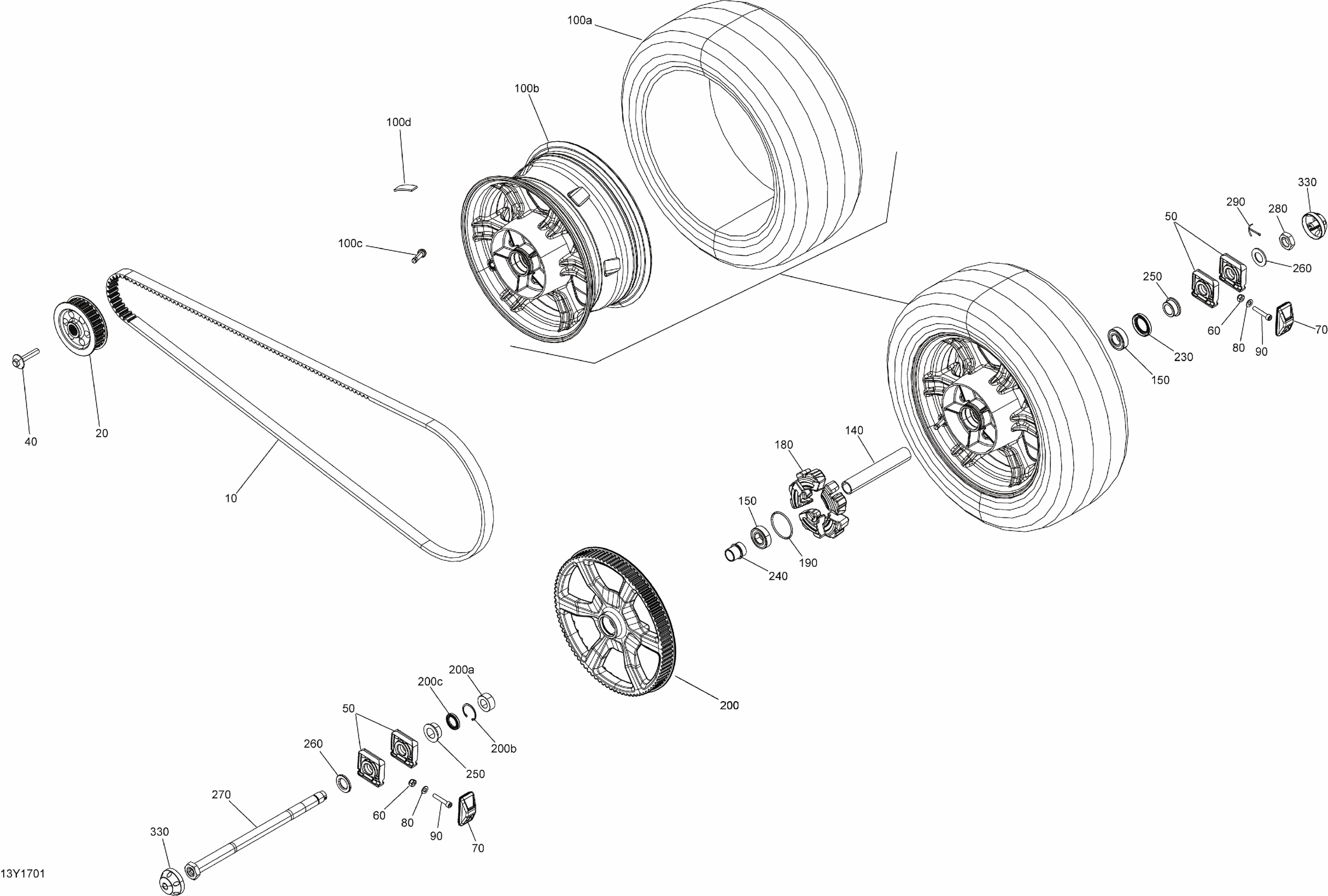 Схема узла: Drive System, Rear - All Models