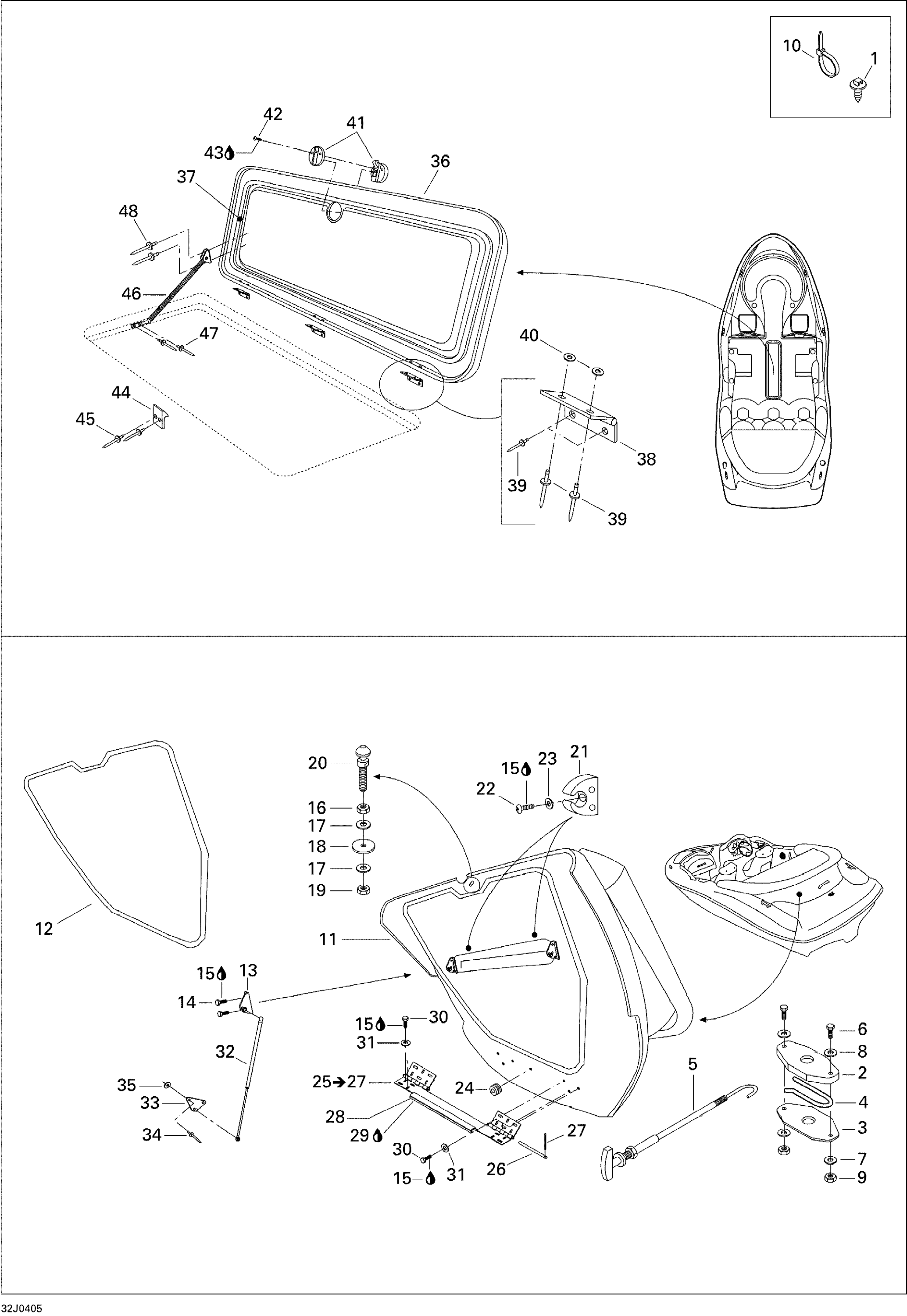 Engine Compartment and Central Cover