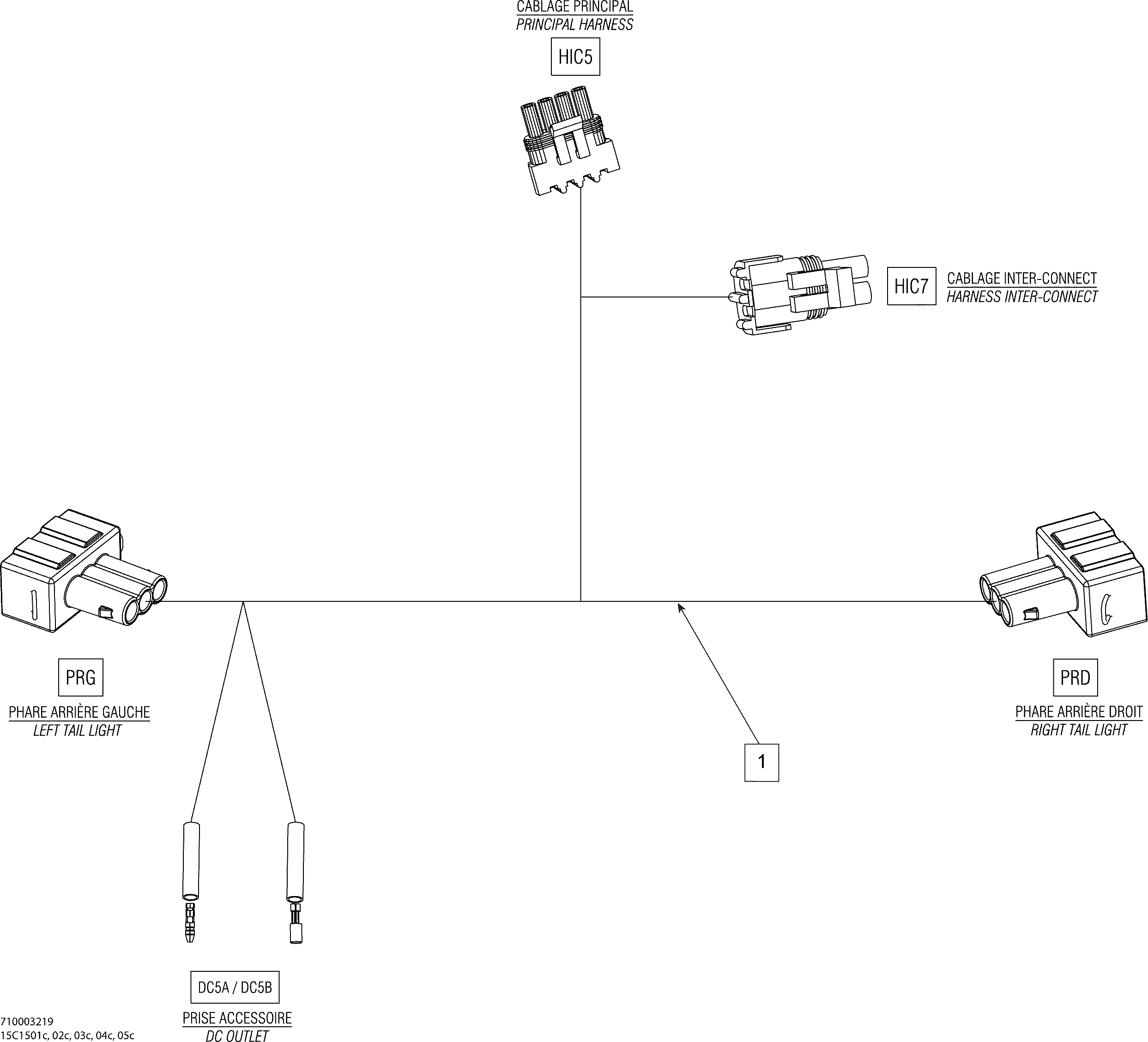 Electrical Harness Rear, NA_Inter_15C1504c