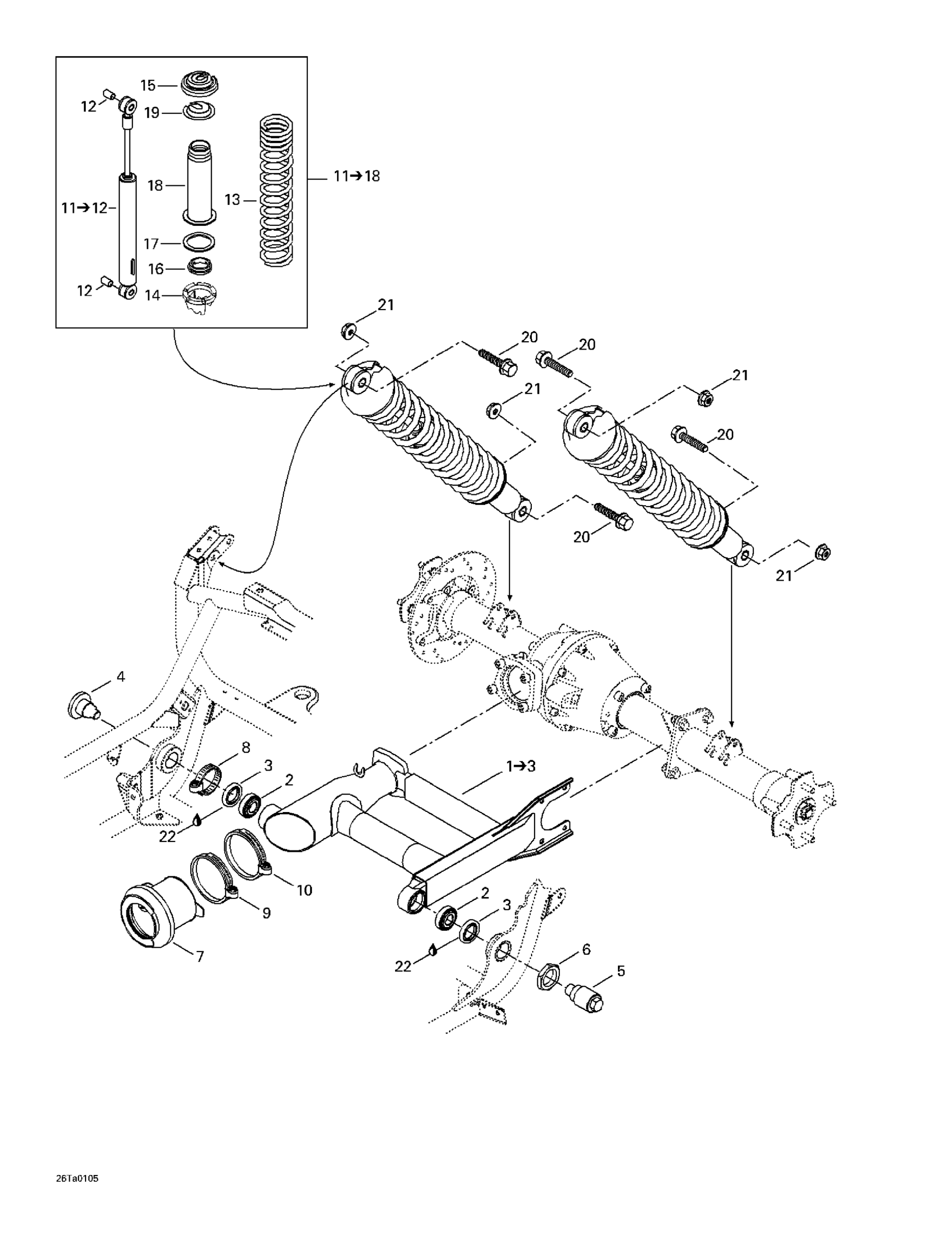 Схема узла: Rear Suspension