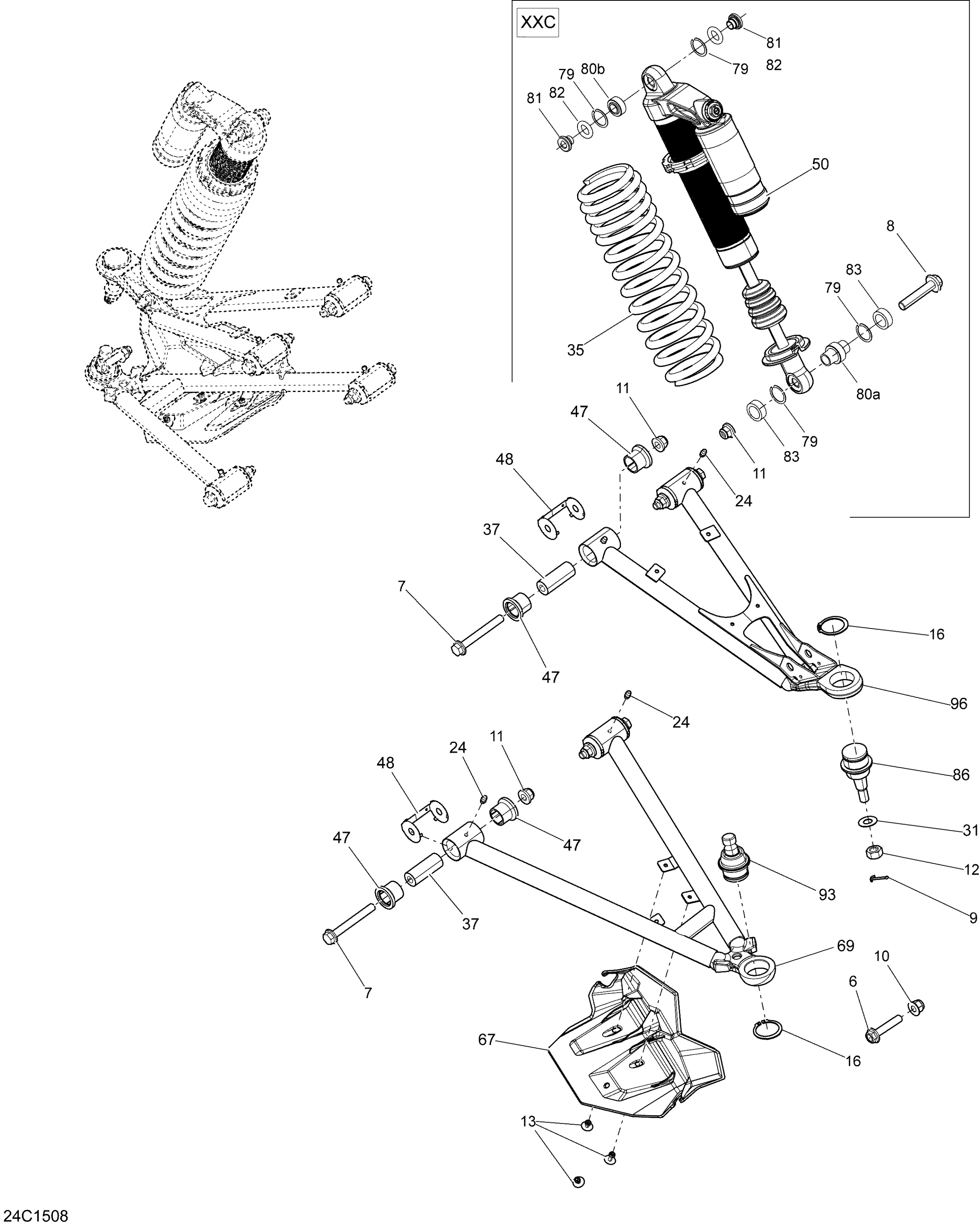 Схема узла: Front Suspension _24C1508