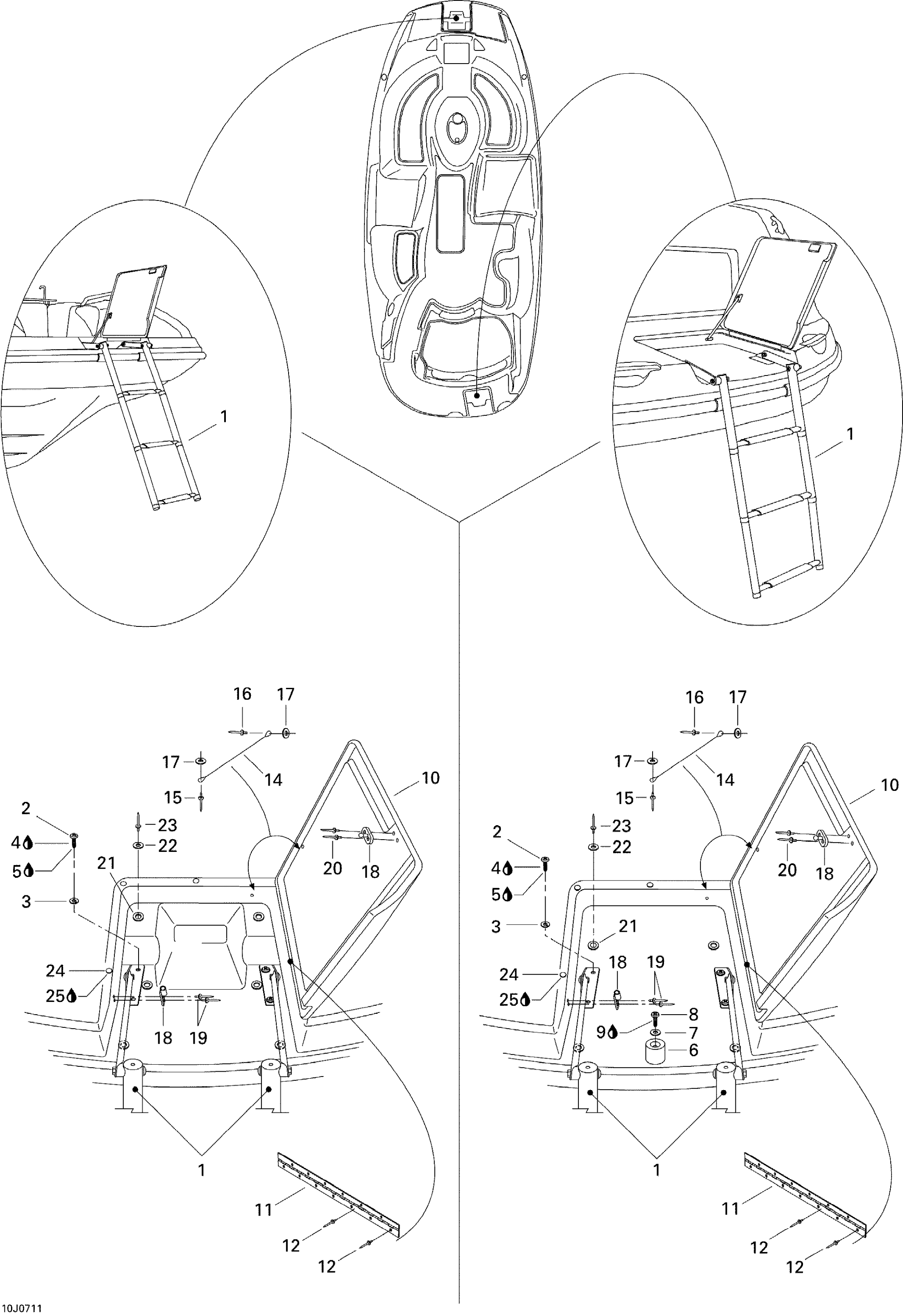 Схема узла: Ladder, Front and Rear