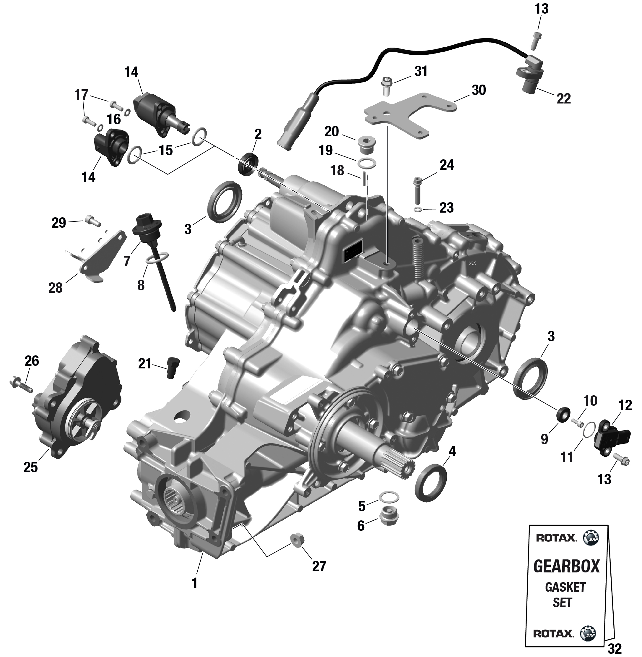 Rotax - Gear Box And Components -  795 - BASE