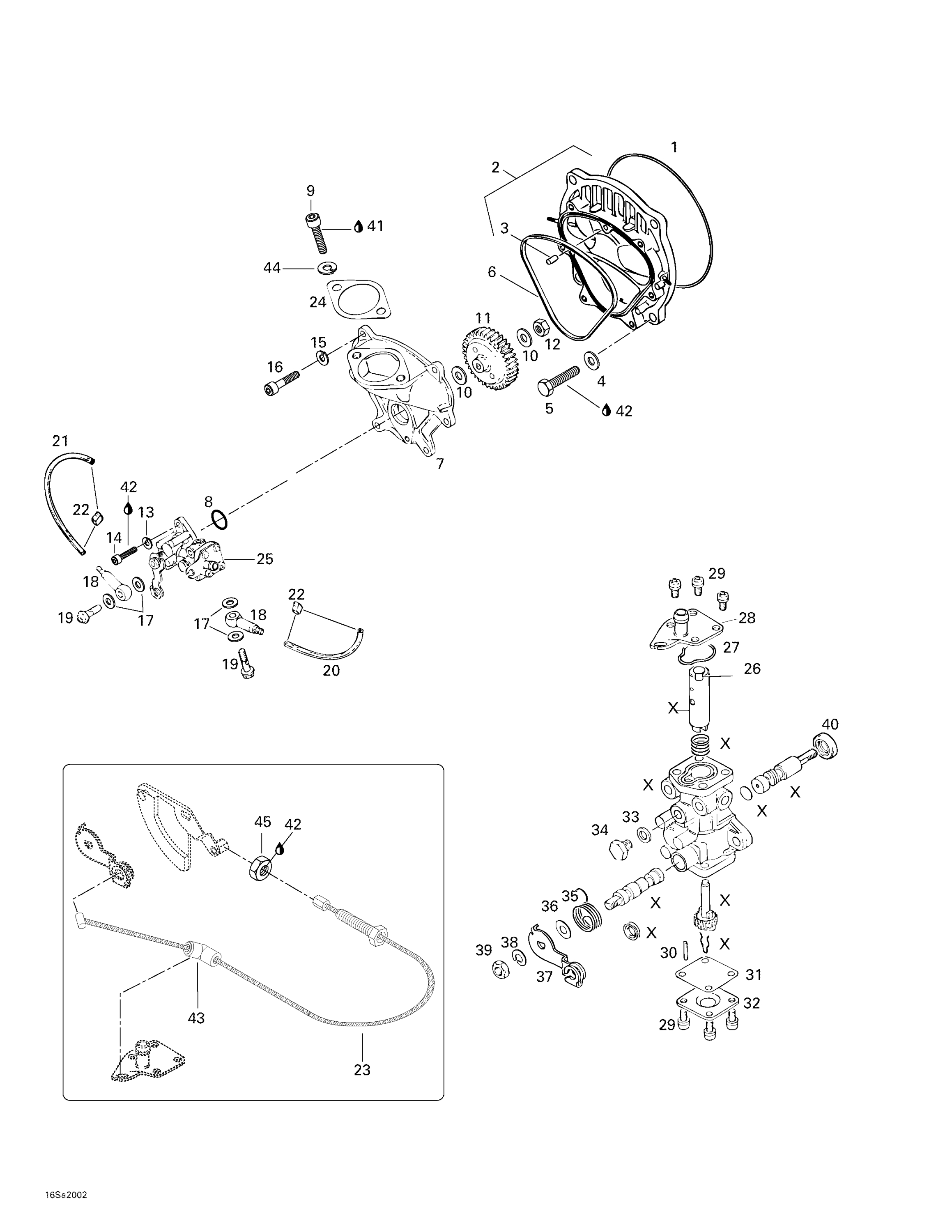 Oil Injection System, Oil Pump, Rotary Valve