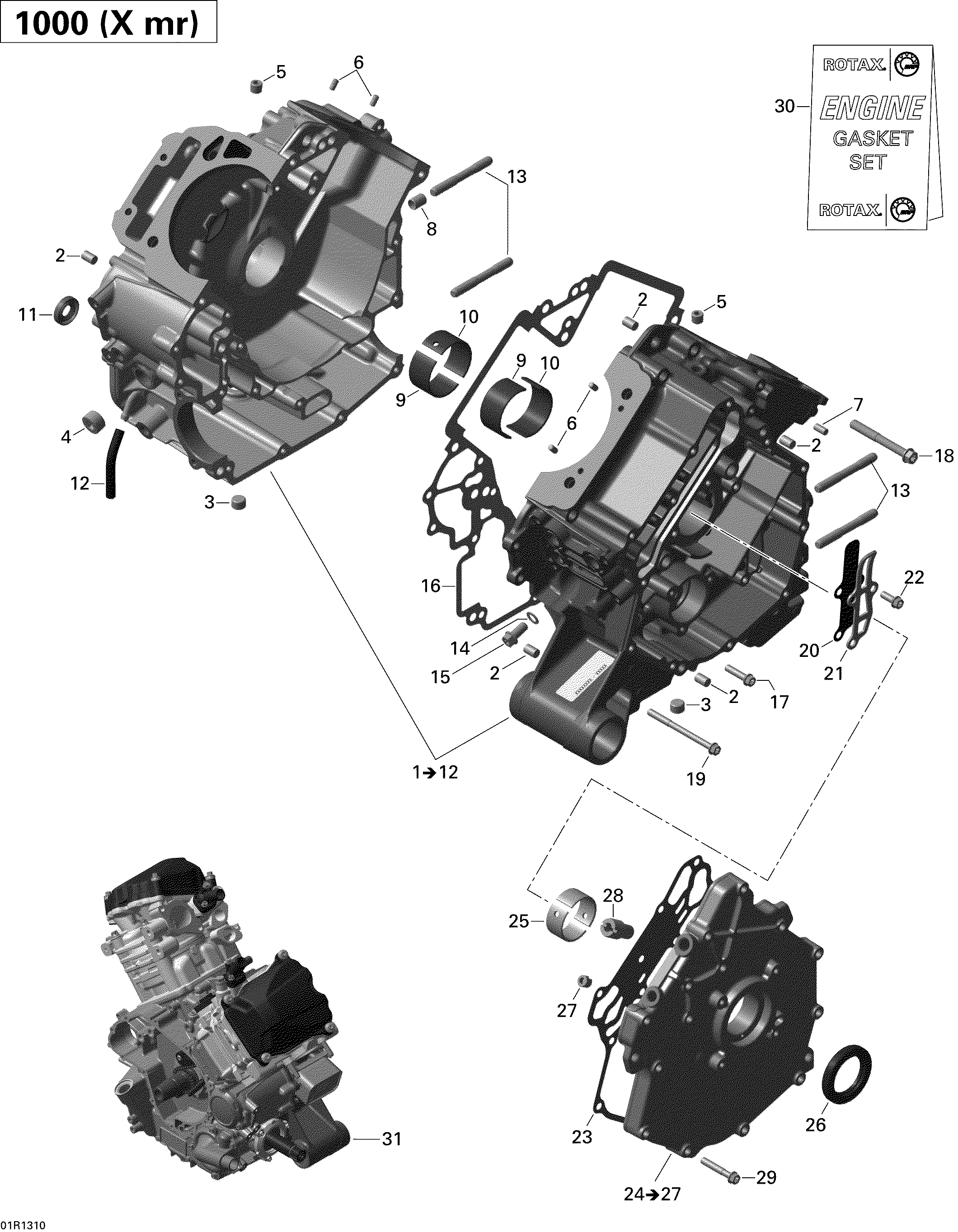 Схема узла: Crankcase _01R1507