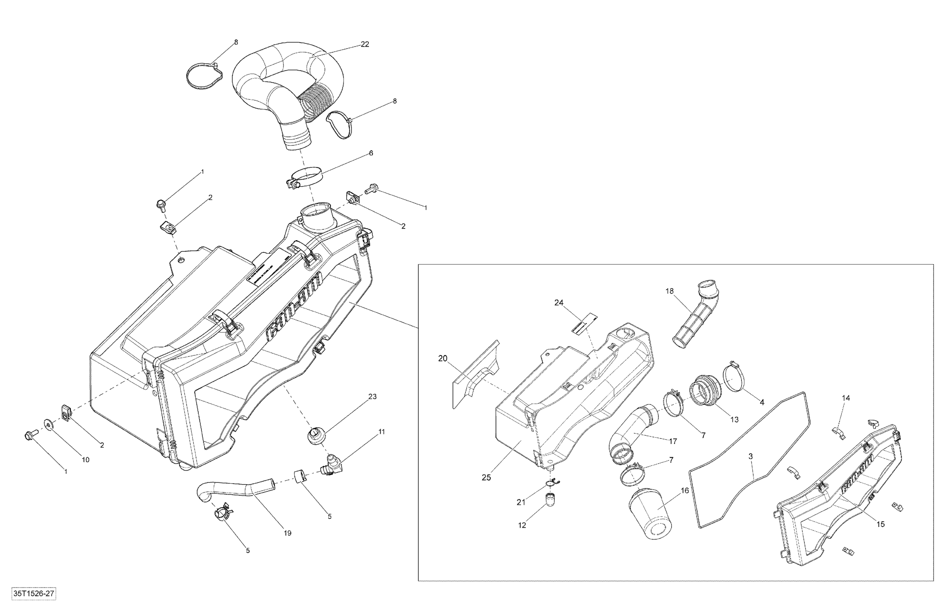 Схема узла: Air Intake Silencer _35T1527