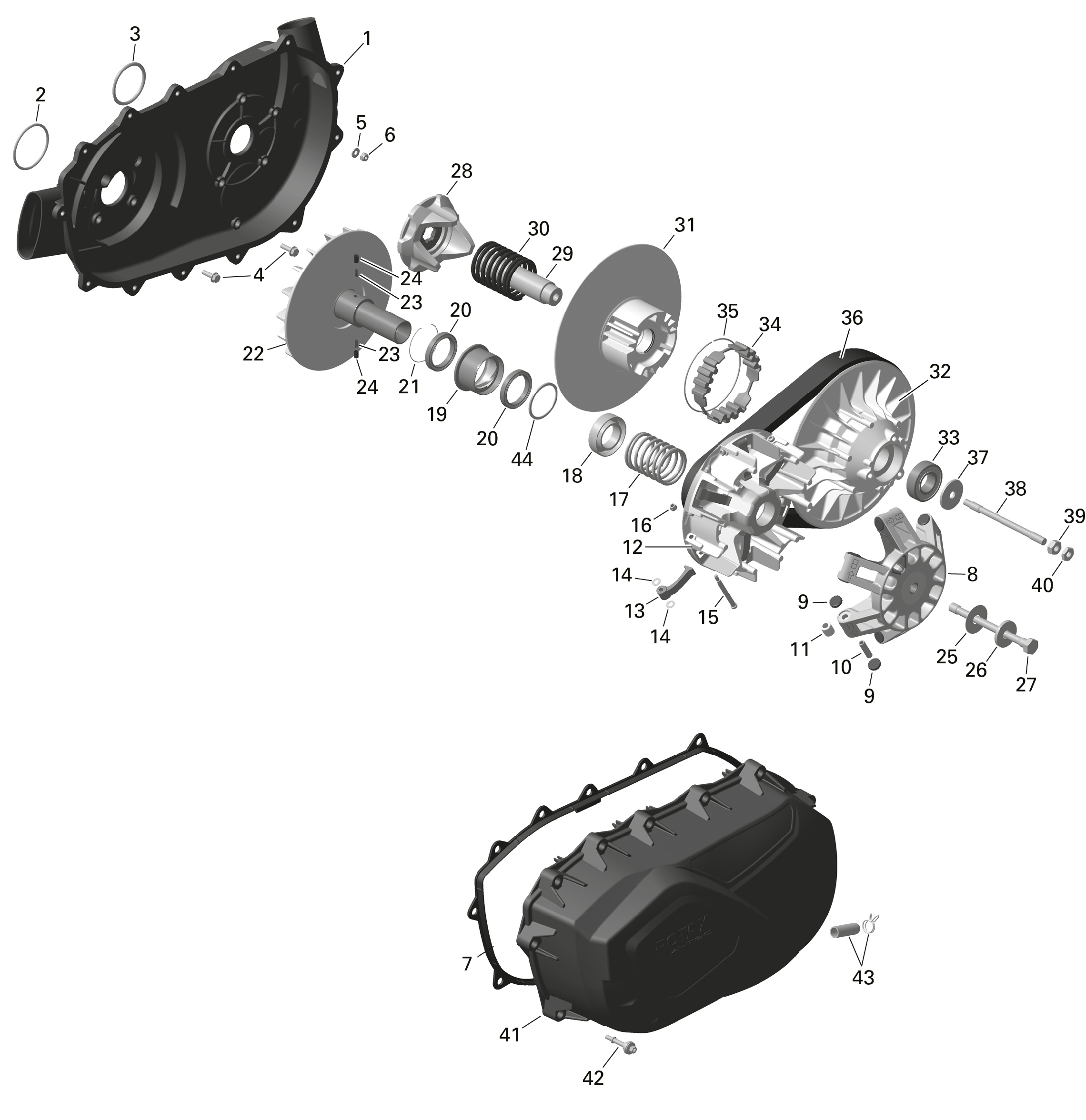 Схема узла: ROTAX - CVT