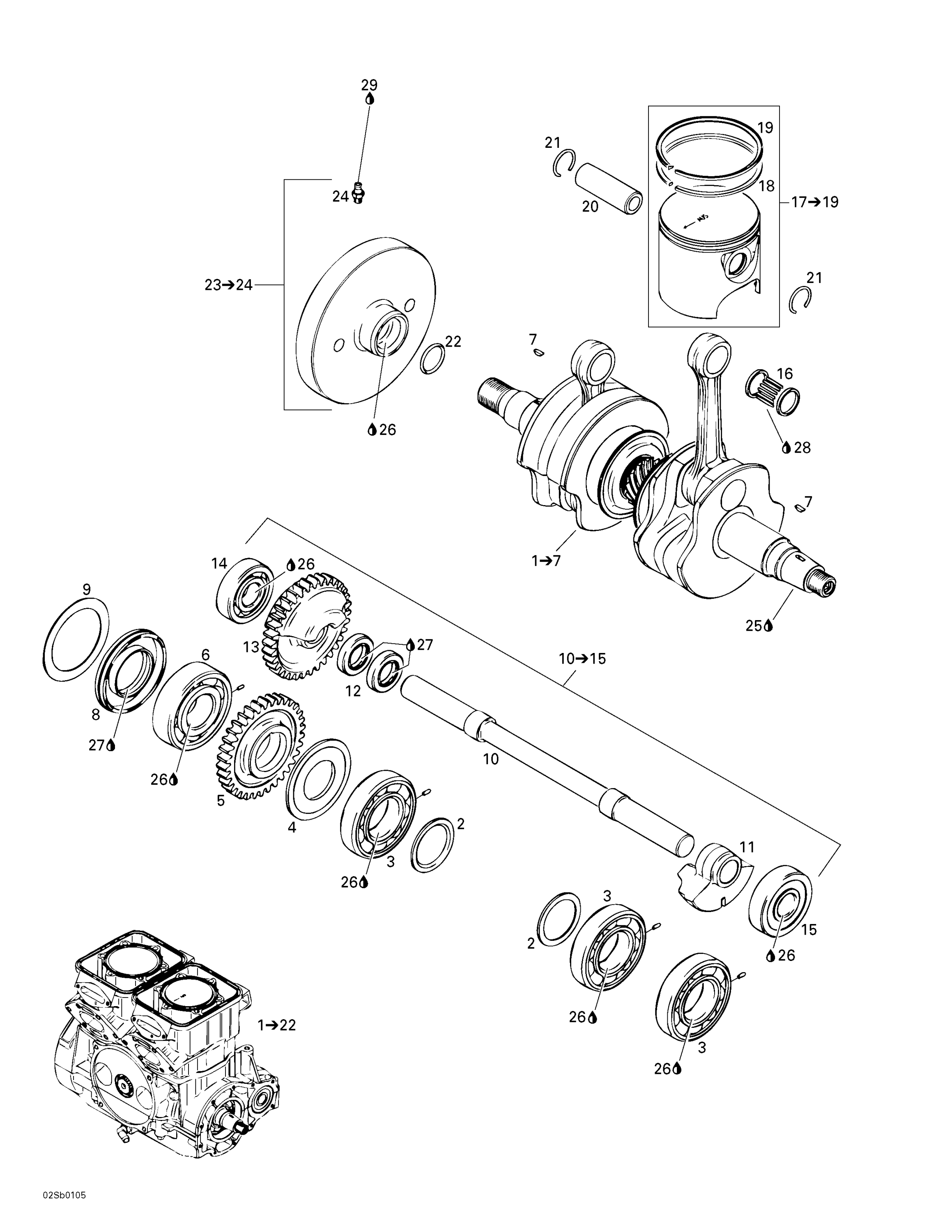 Crankshaft And Pistons