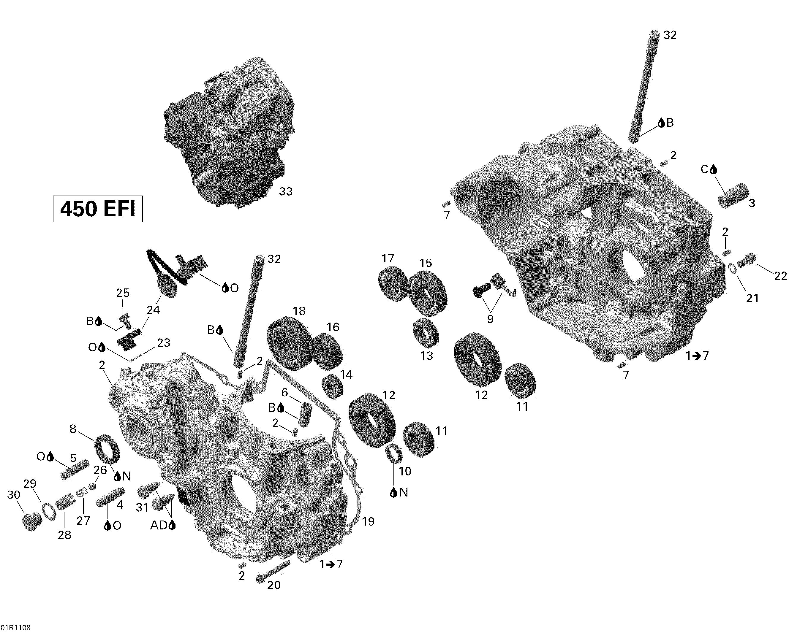 Схема узла: Crankcase