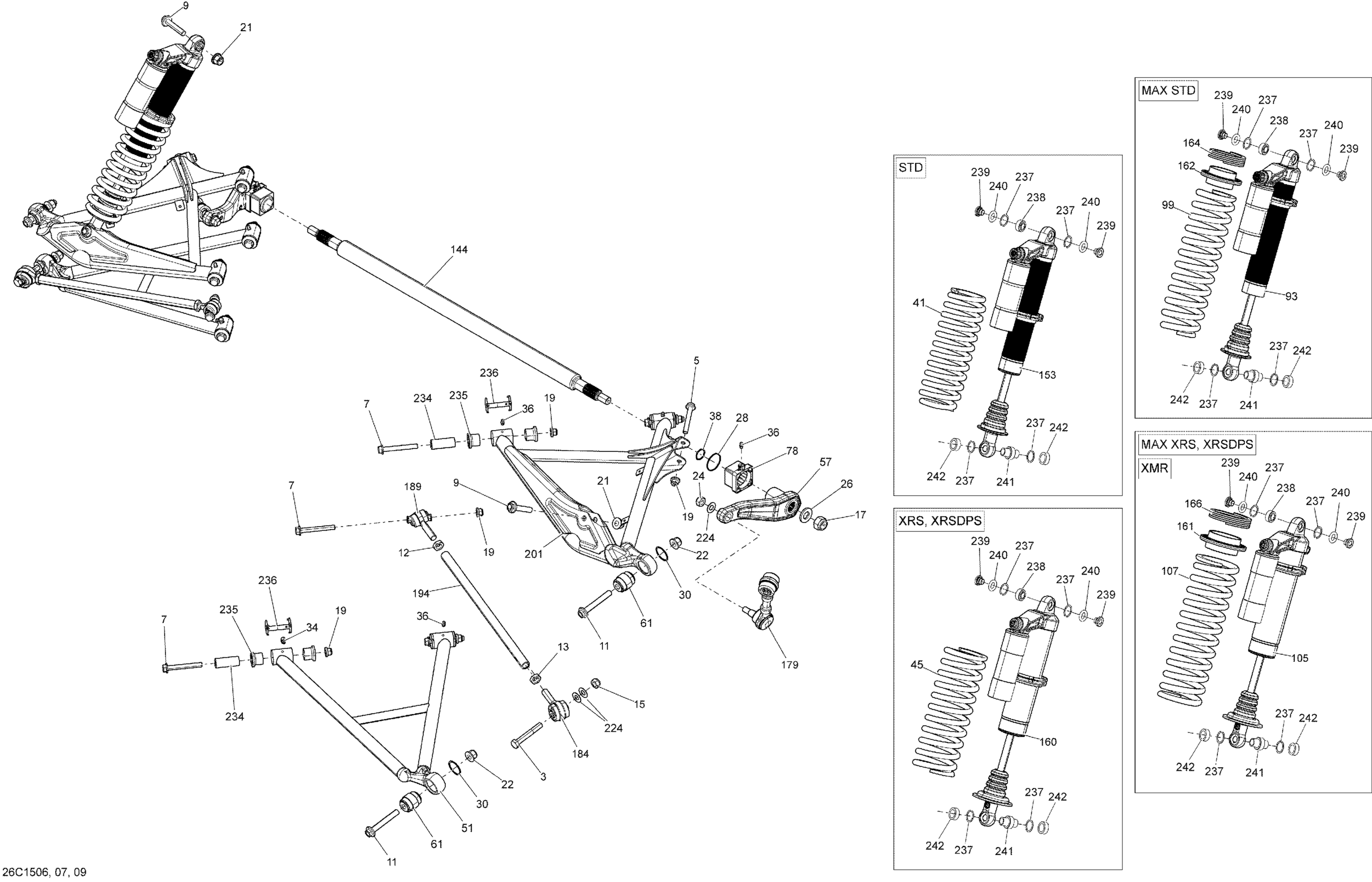 Схема узла: Rear Suspension _26C1507