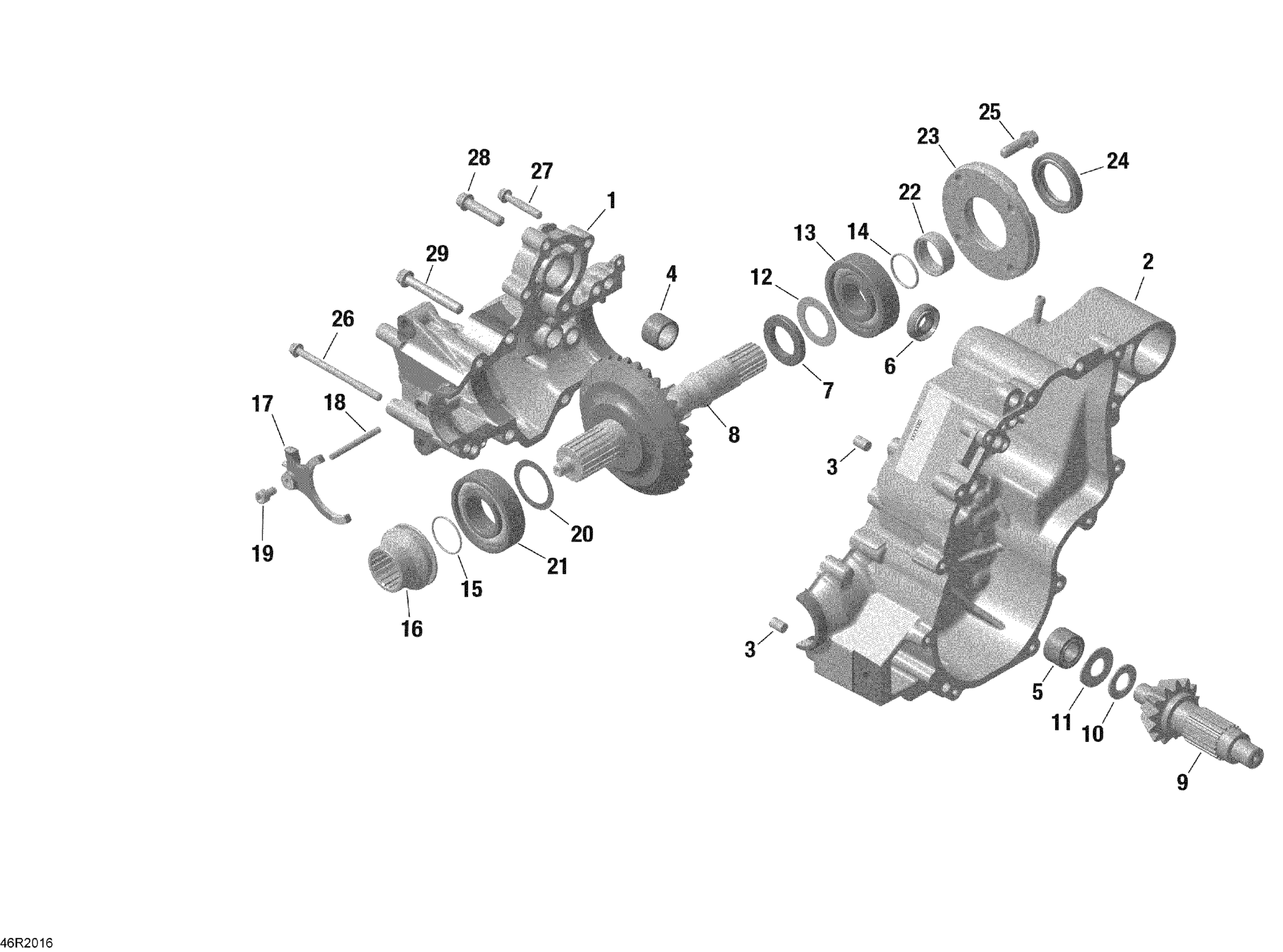 Схема узла: Rotax - Gear Box 1 - 46569