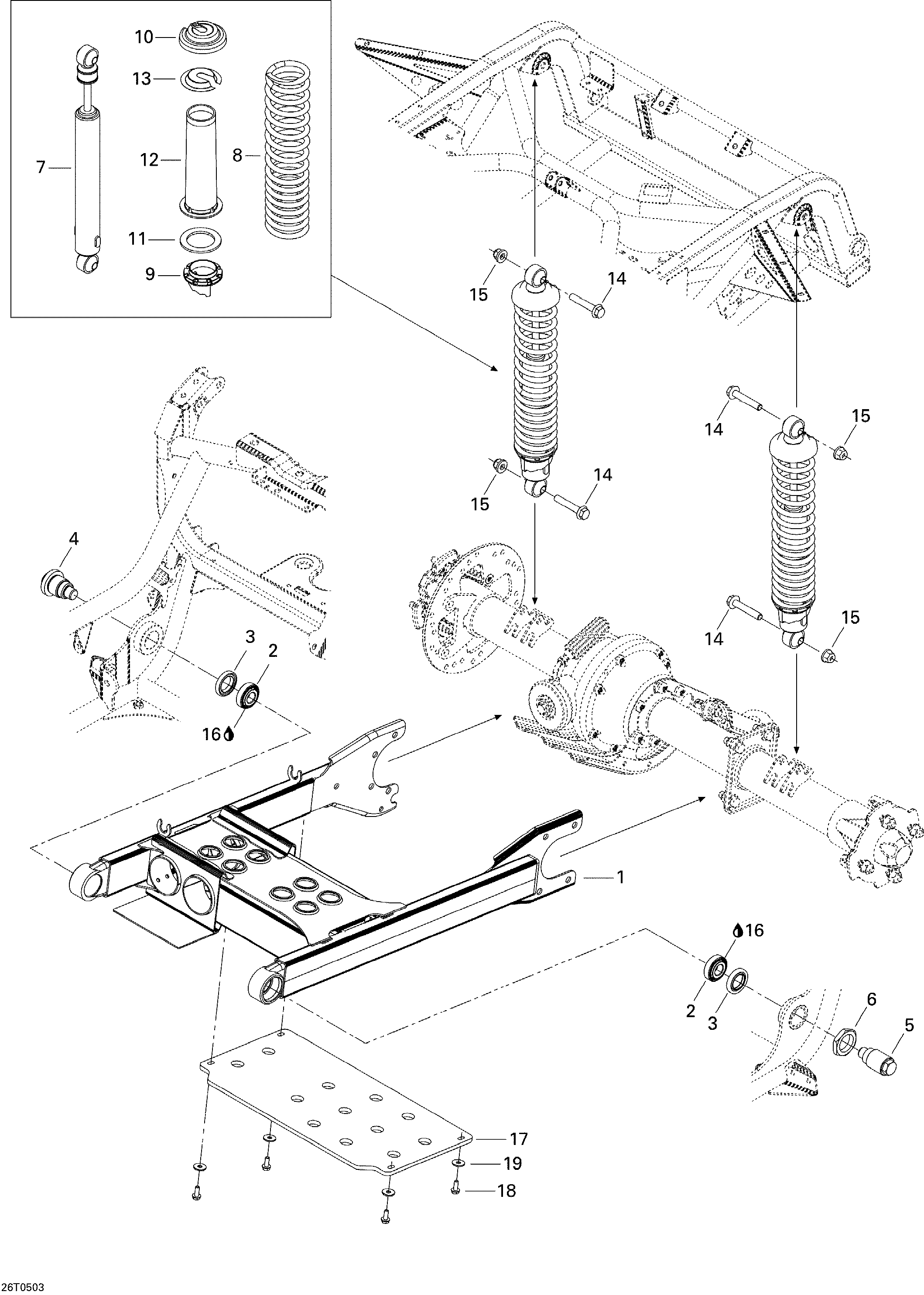 Схема узла: Rear Suspension