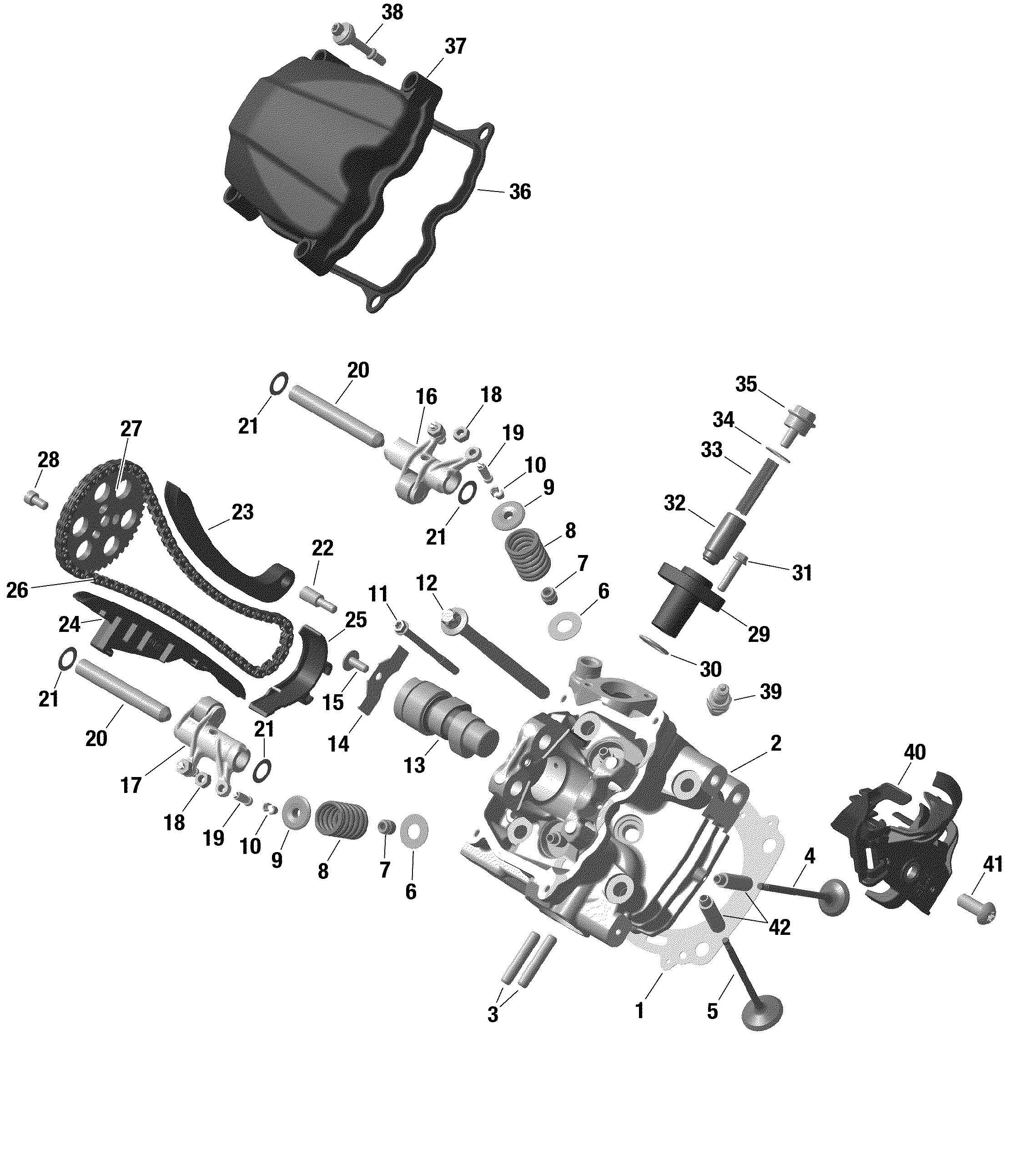 Rotax - Cylinder Head, Front