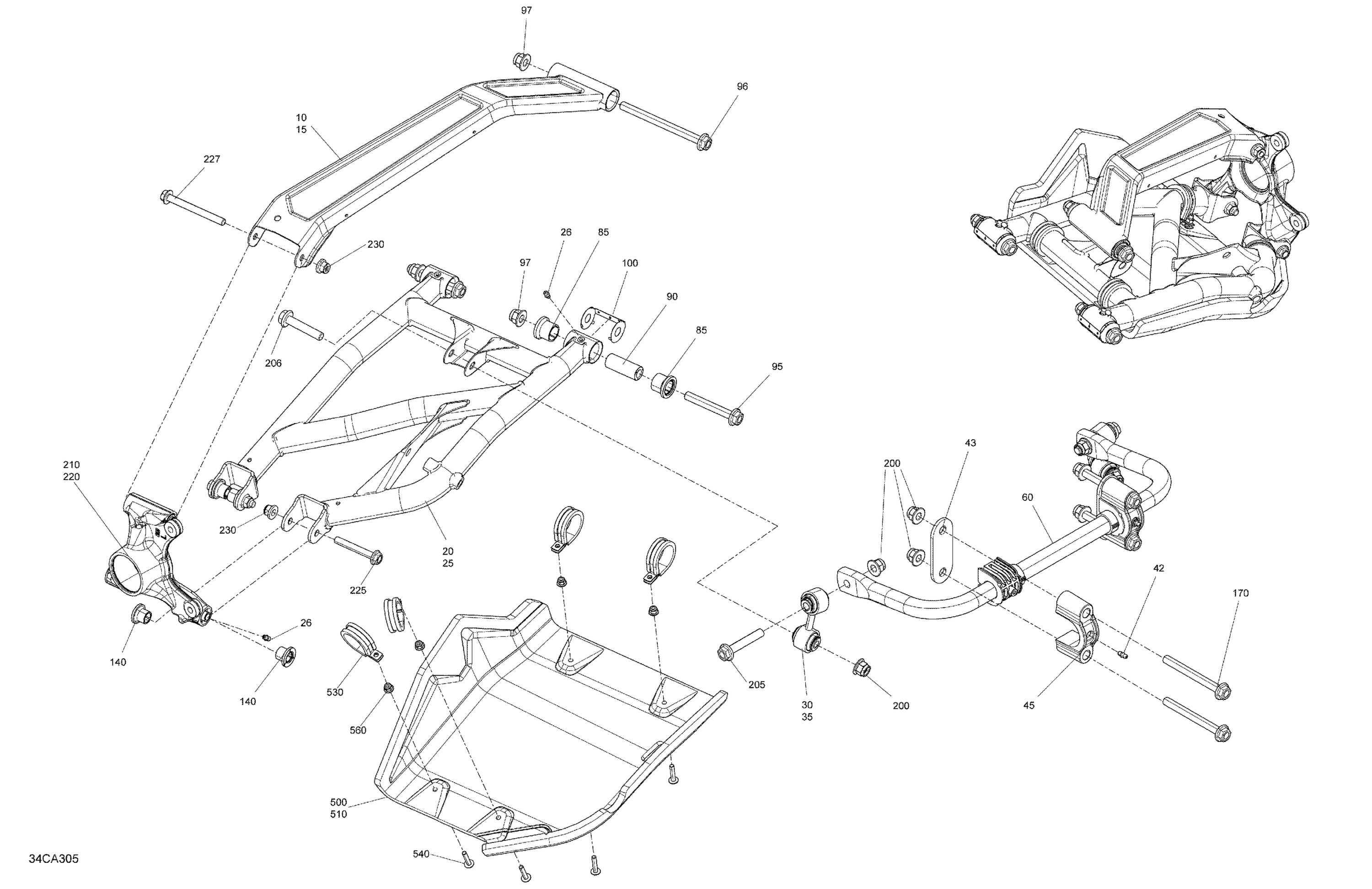 Схема узла: Suspension - Rear - Built Before January 17th