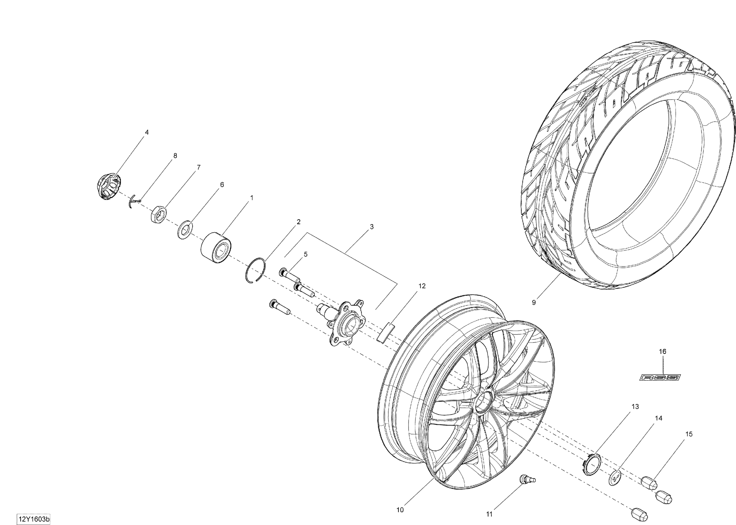 Схема узла: Drive System, Front - RS-S