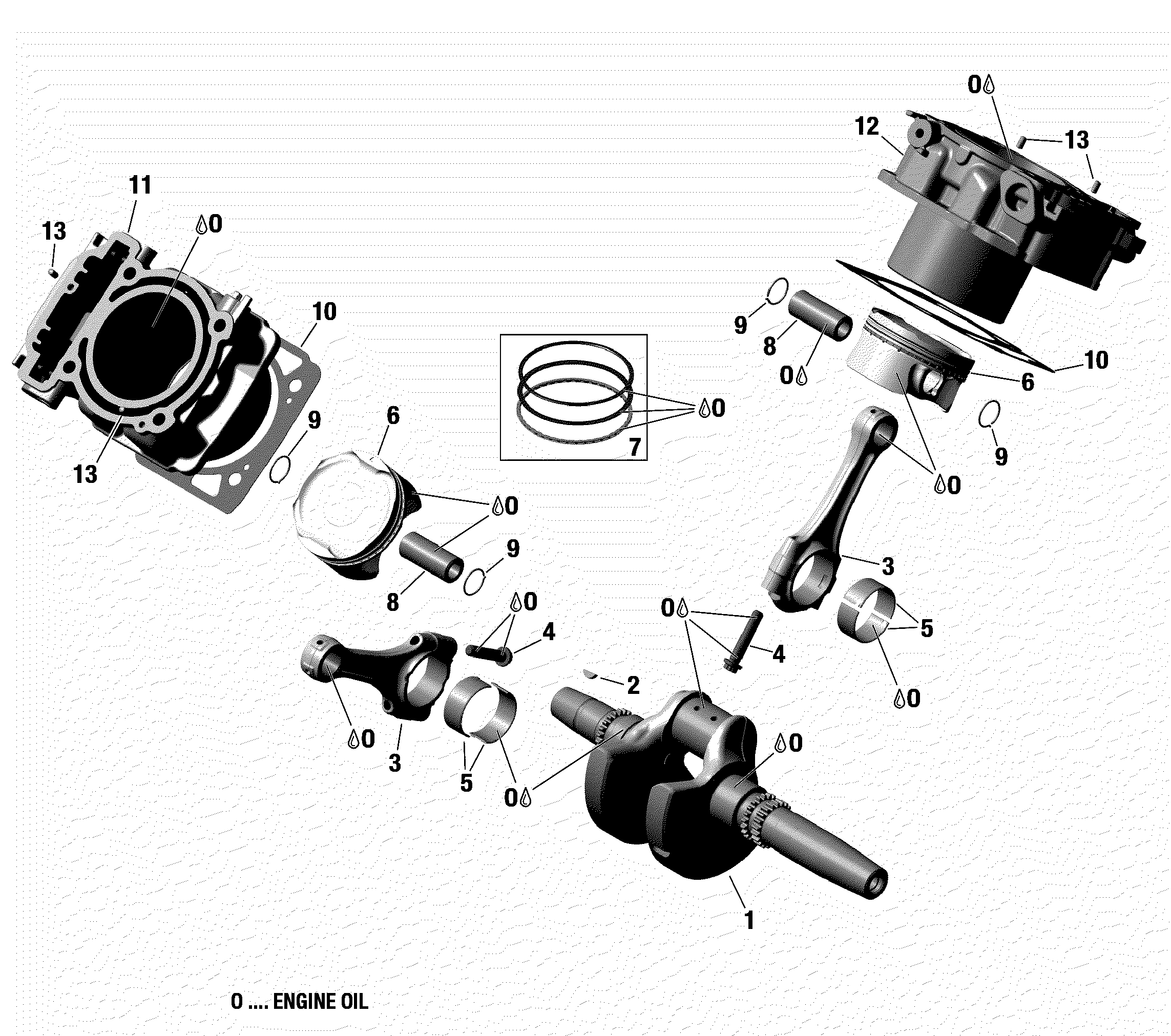 Rotax - Crankshaft, Piston And Cylinder