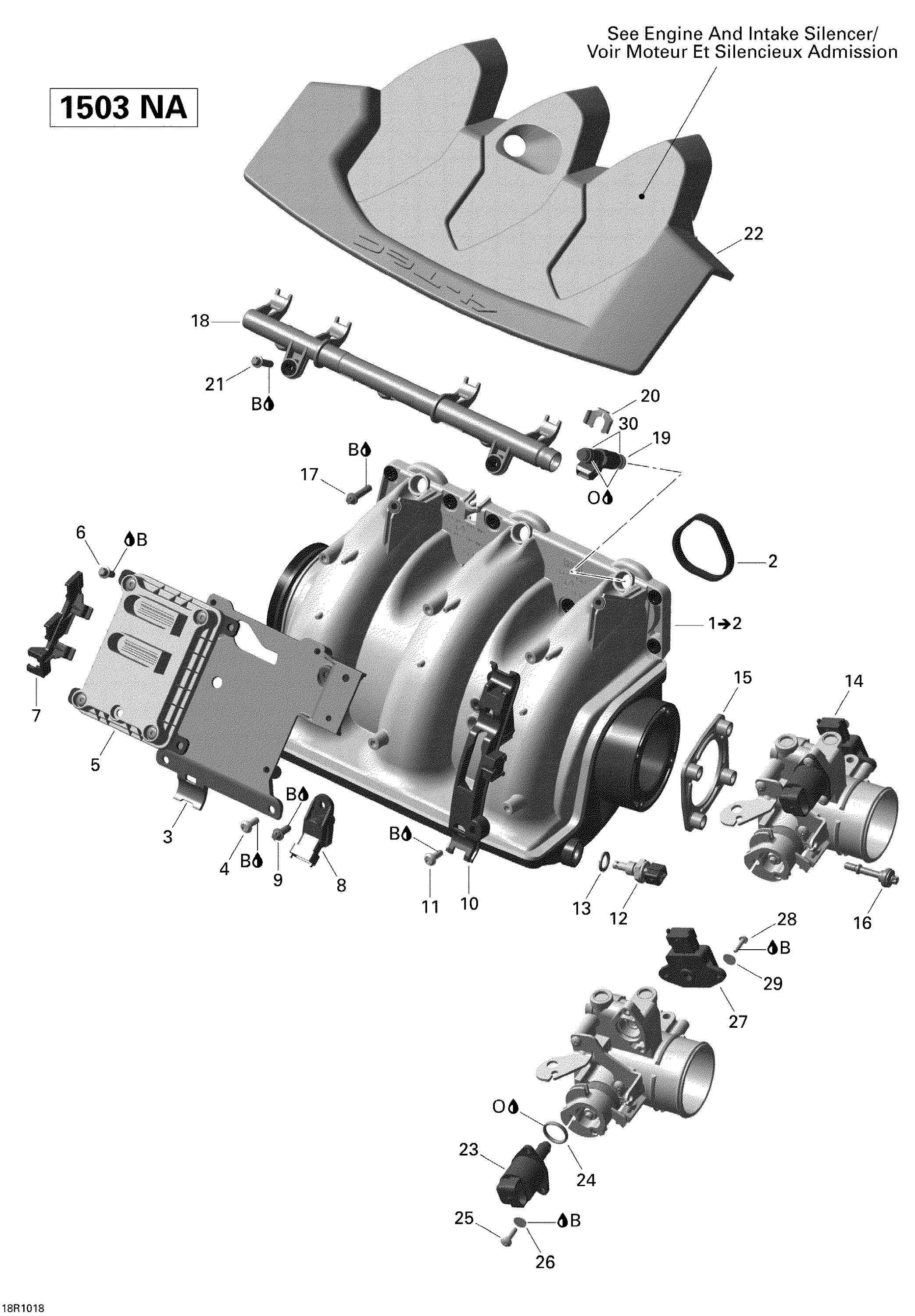 Air Intake Manifold And Throttle Body V1