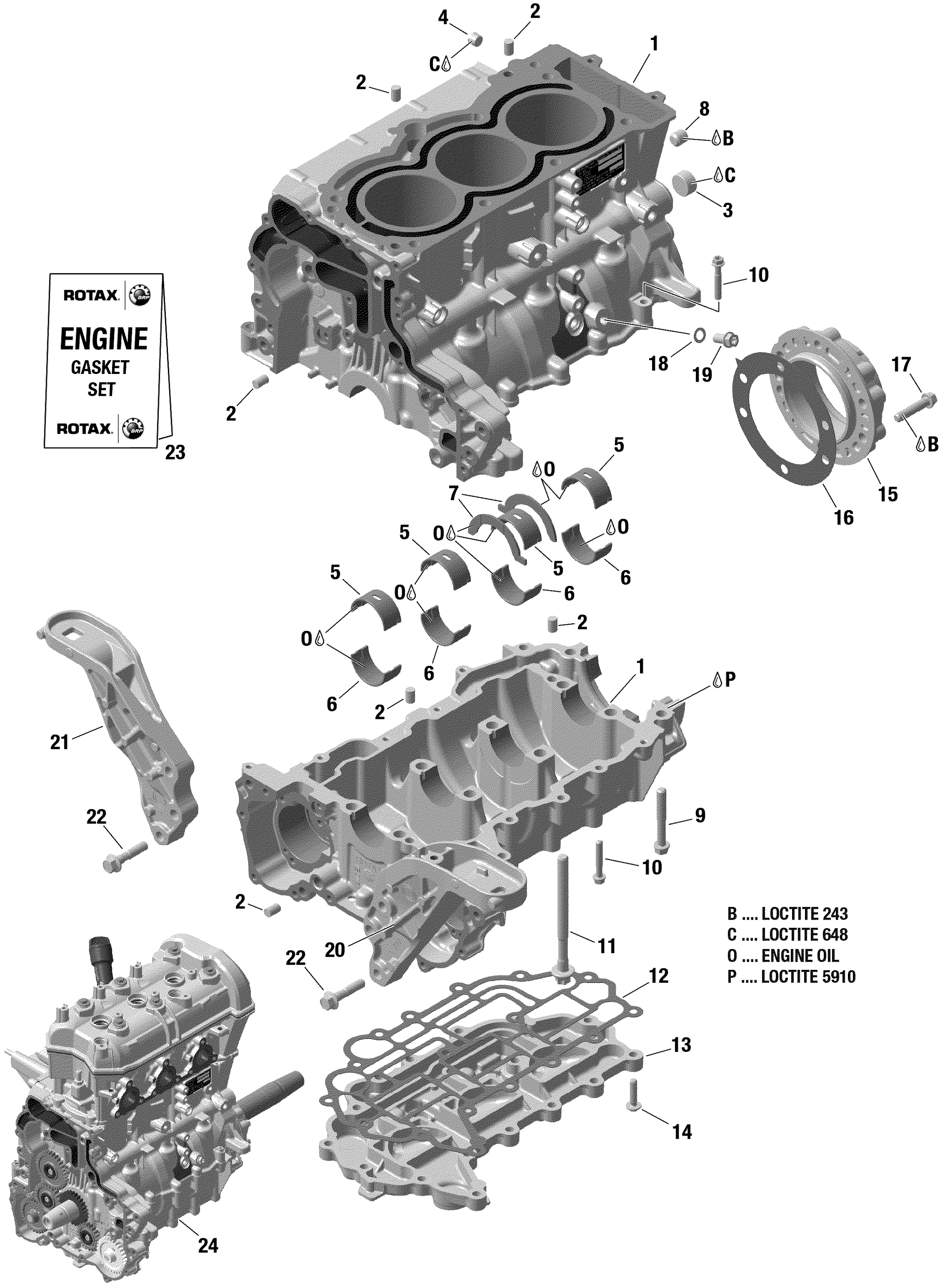 Rotax - Crankcase - 900 ACE