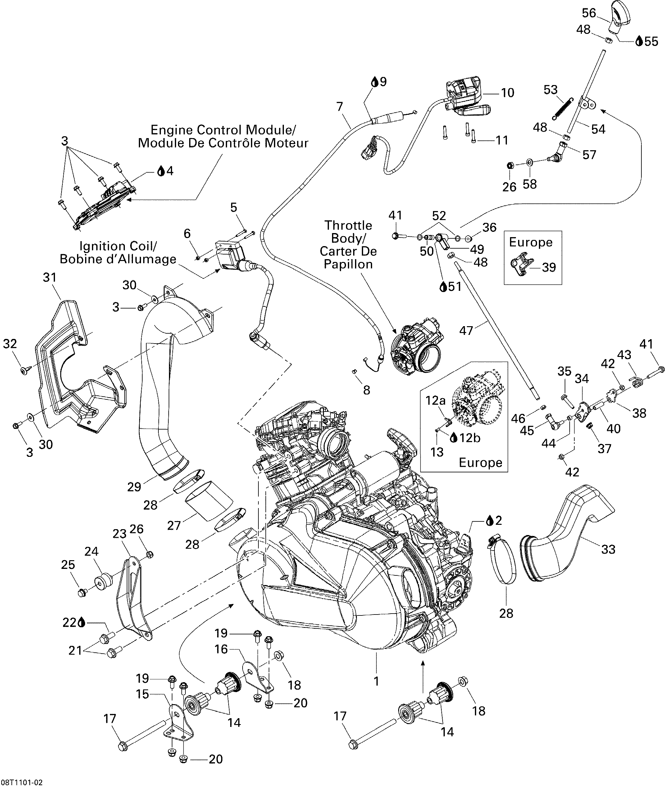 Схема узла: Engine And Engine Support