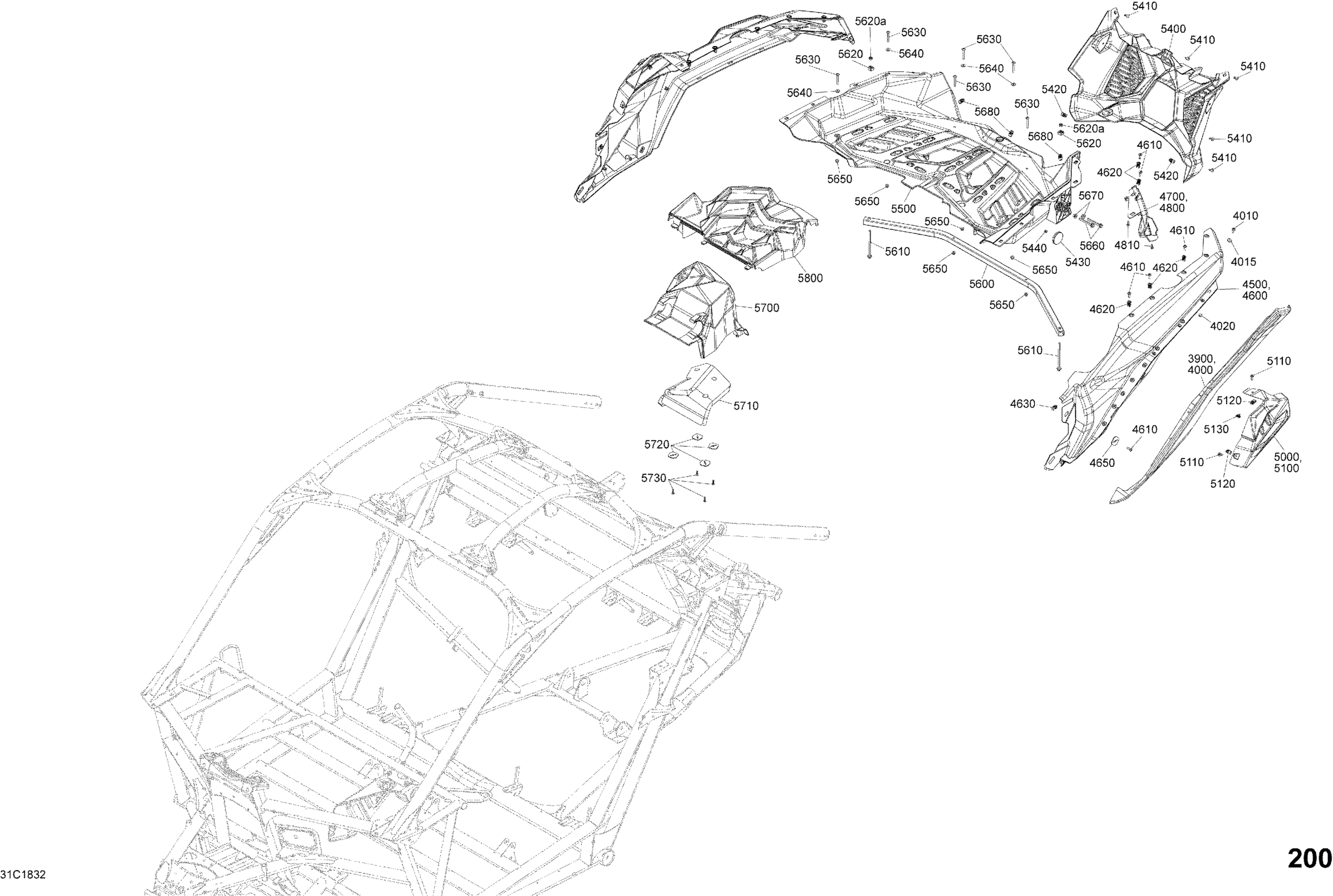 Body Rear Part Maverick X3 Timeless Black - Package XRSDPS