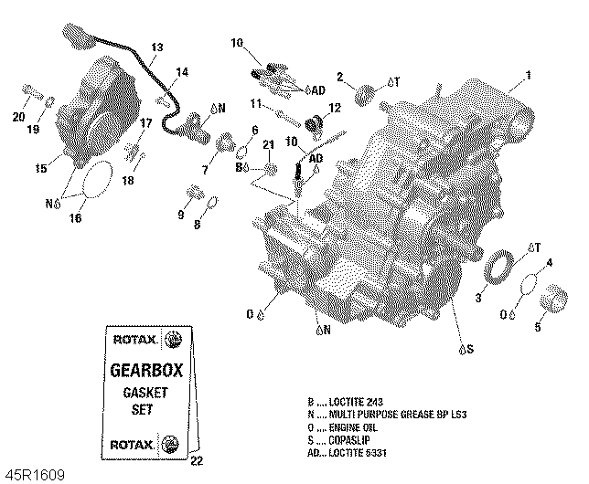 Gear Box Assy - 570 EFI