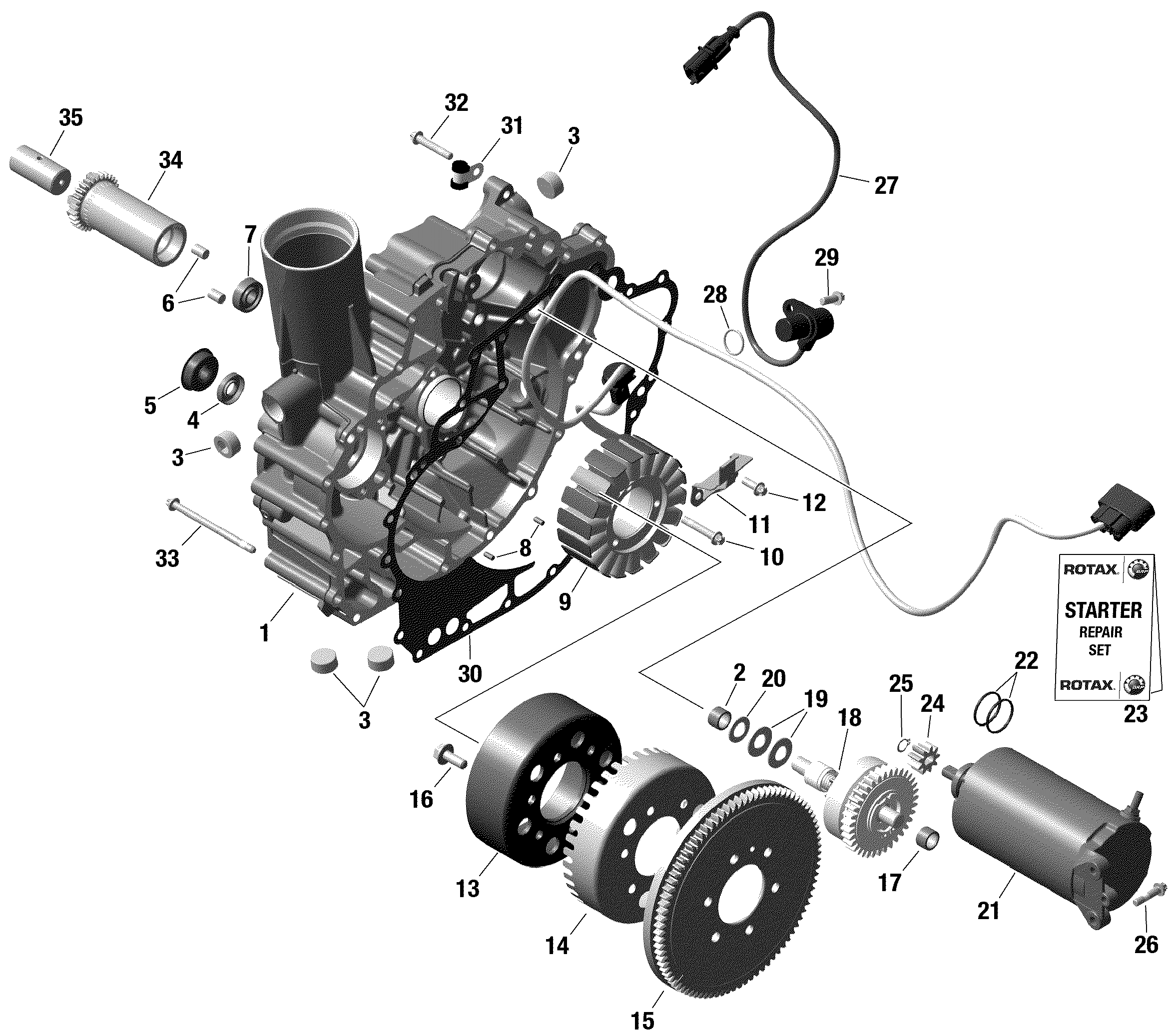 Rotax - Magneto And Electric Starter - With IDF