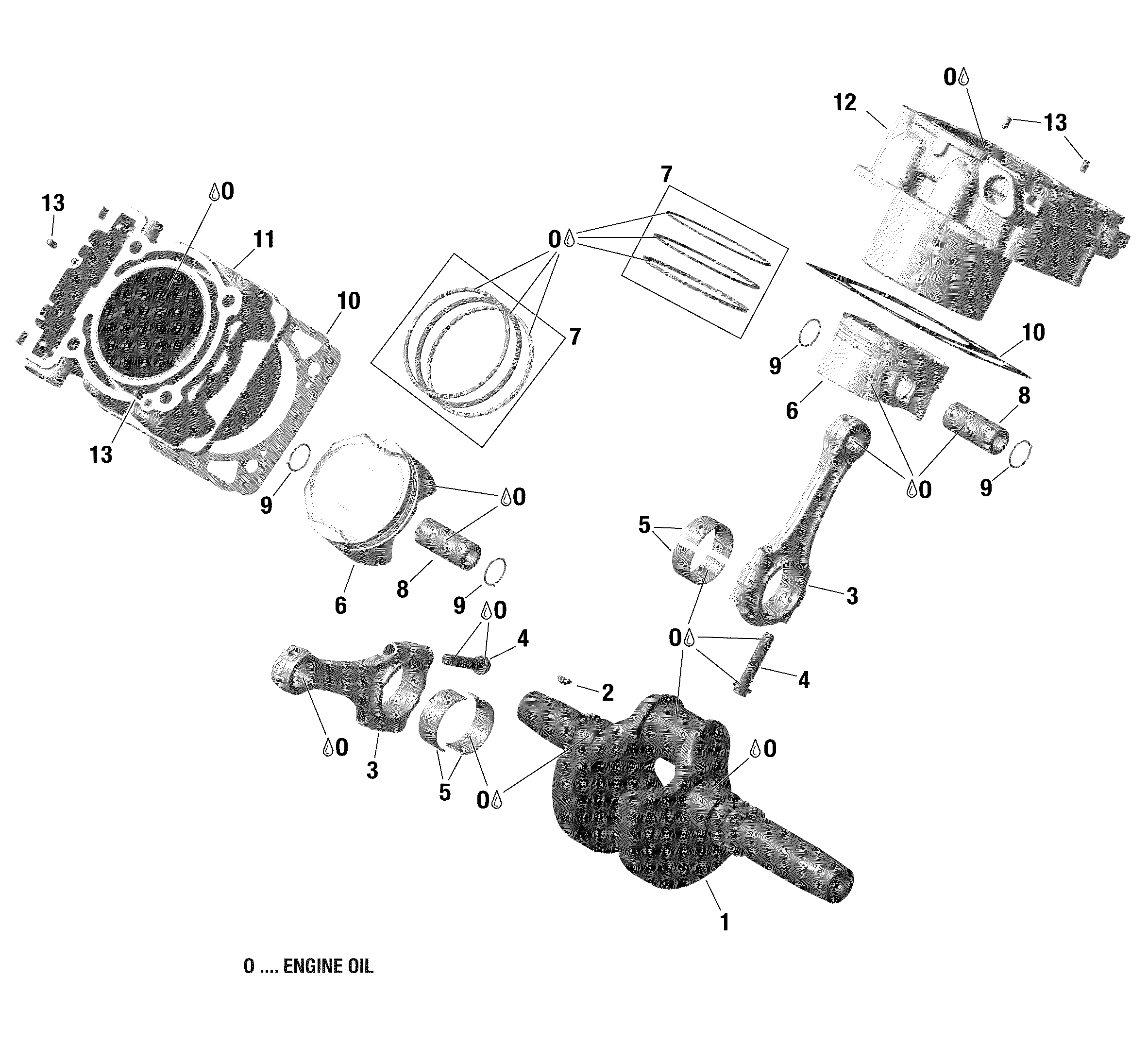 Rotax - Crankshaft, Piston And Cylinder