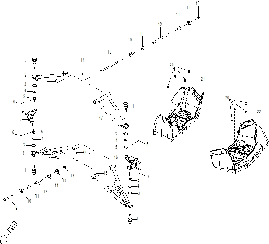 Suspension - Swing Arm-Footrest XXC