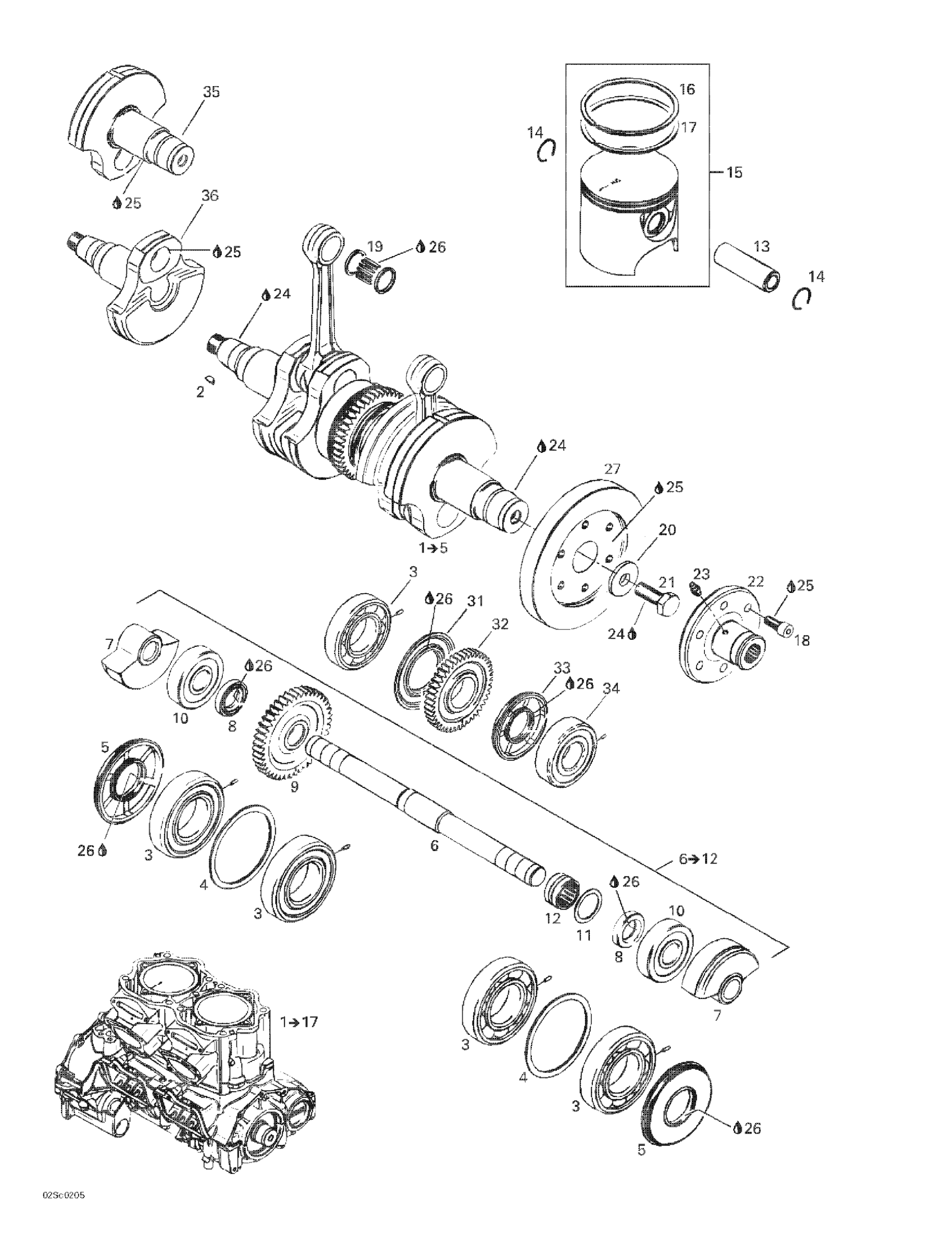 Crankshaft And Pistons