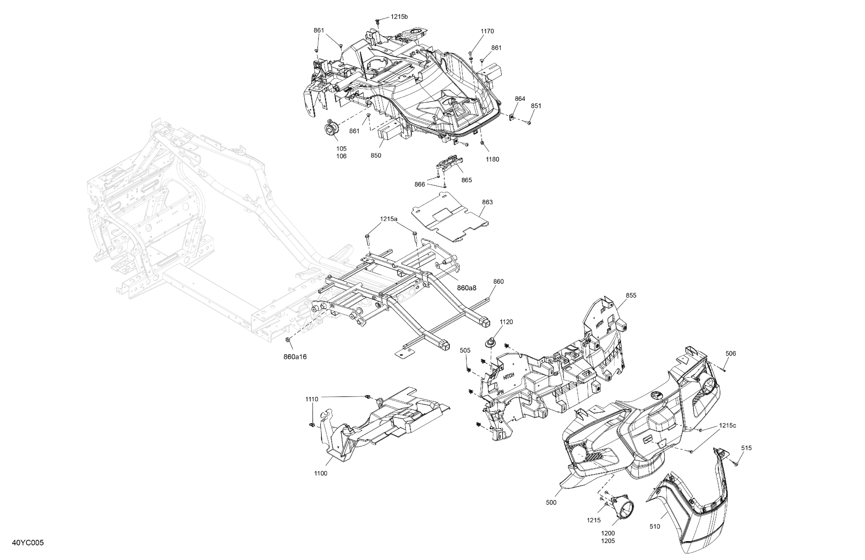 Схема узла: Body - Cargo Structure And Rear Fenders