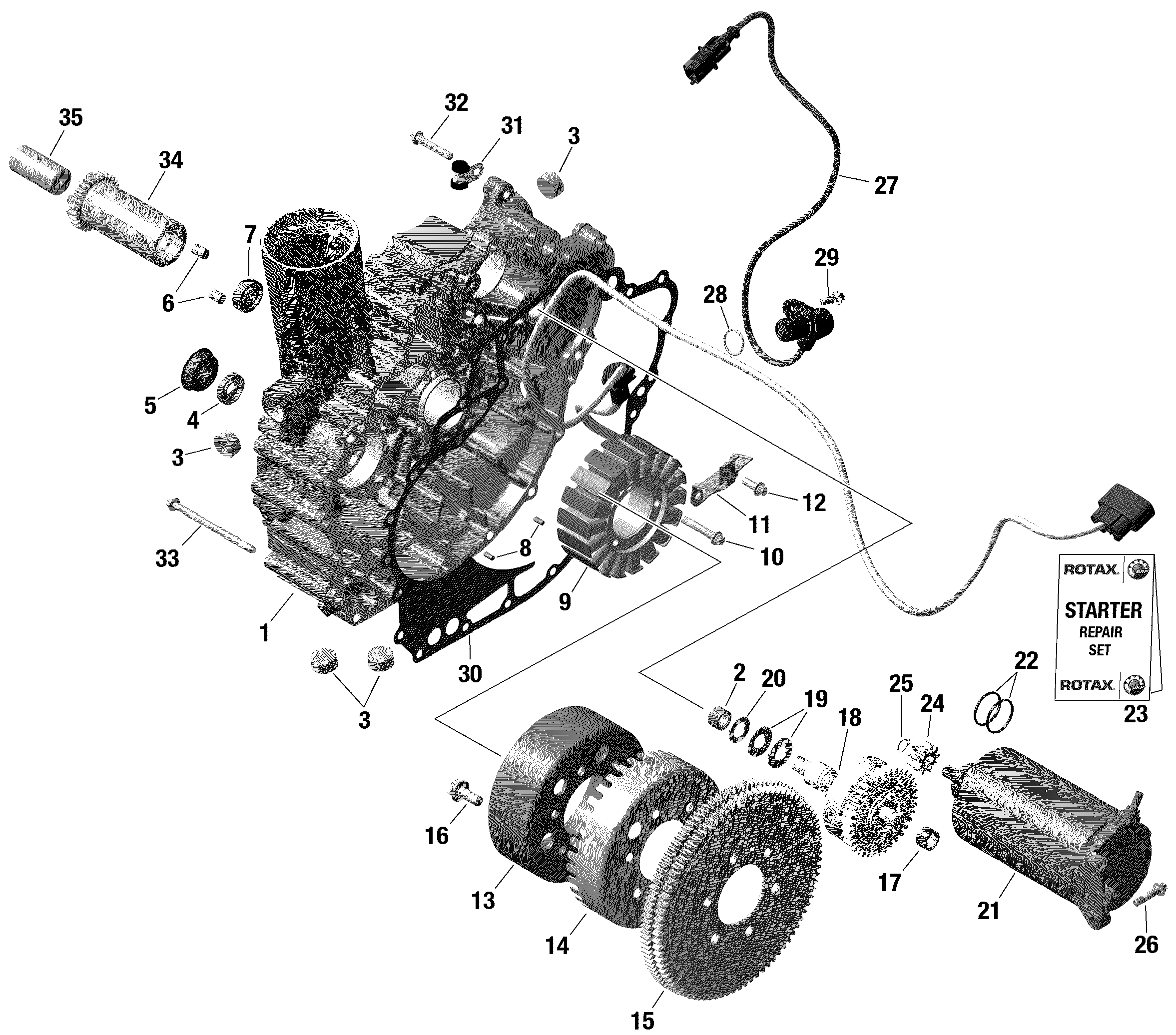 Rotax - Magneto And Electric Starter With IDF