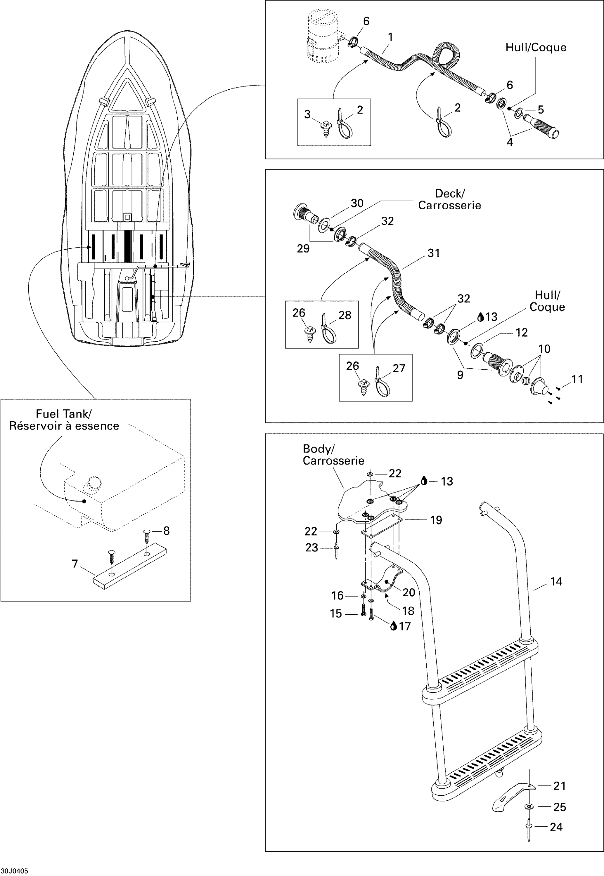 Lower Hull and Ladder