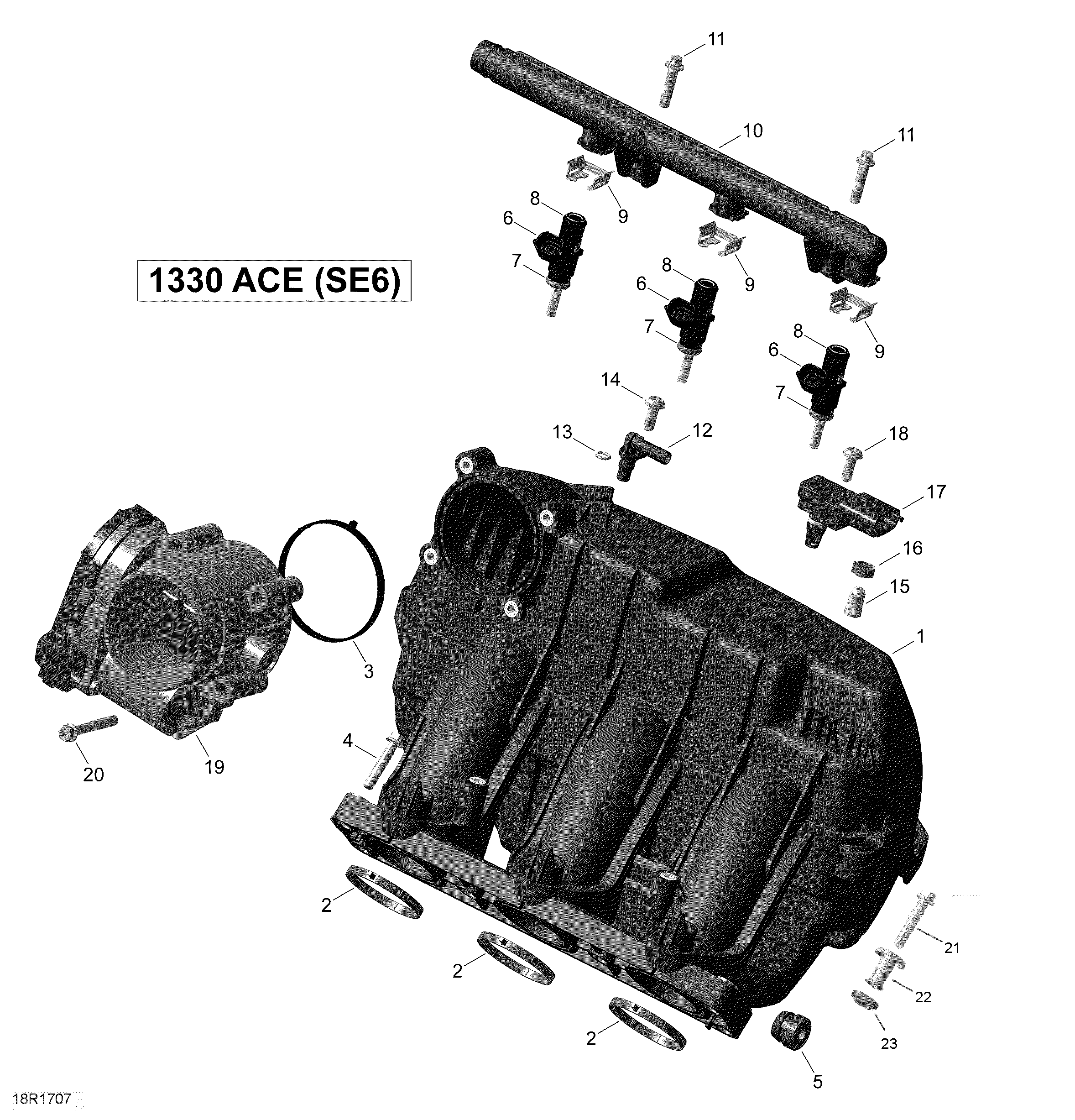 ROTAX - Air Intake Manifold and Throttle Body