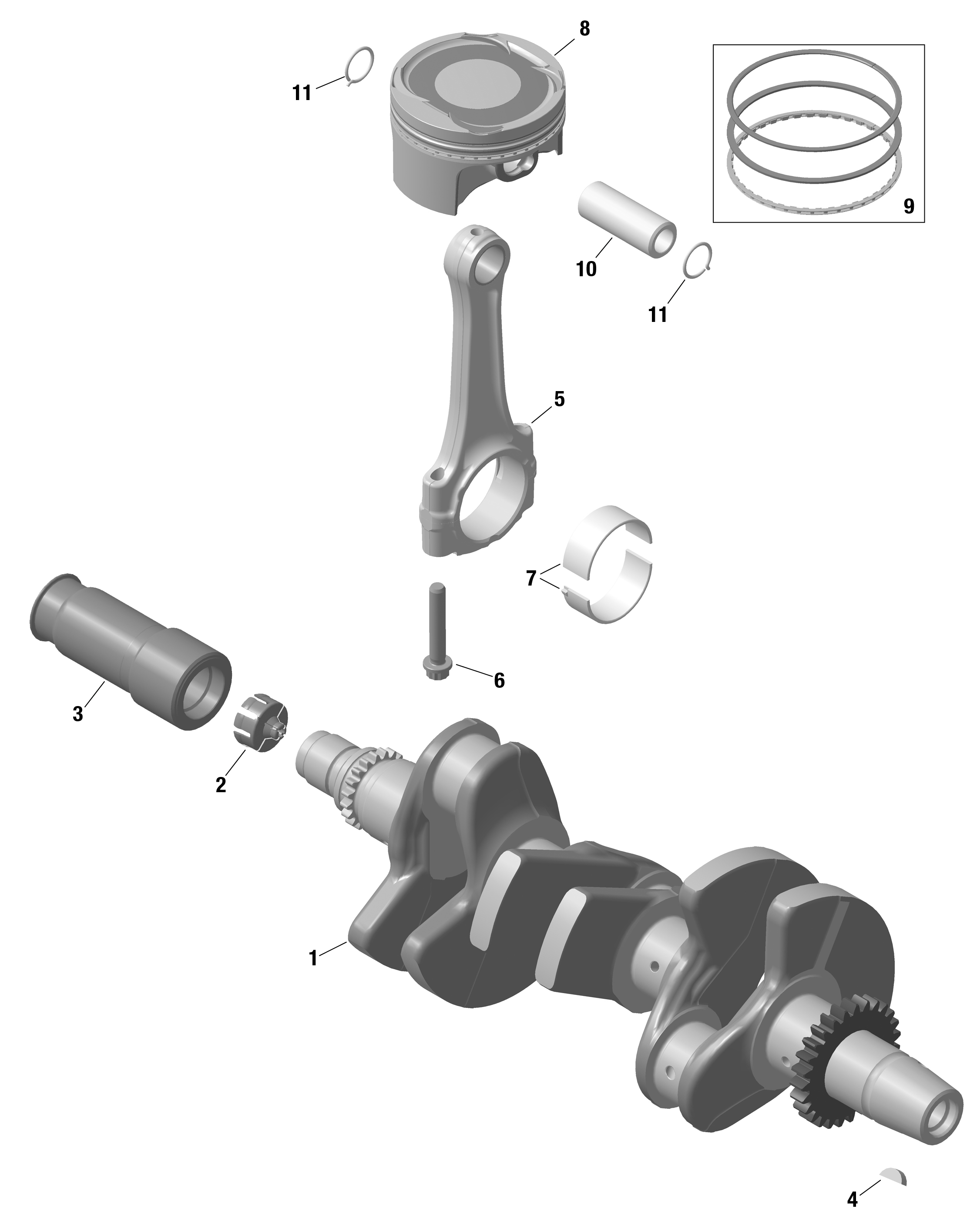 ROTAX - Crankshaft and Pistons