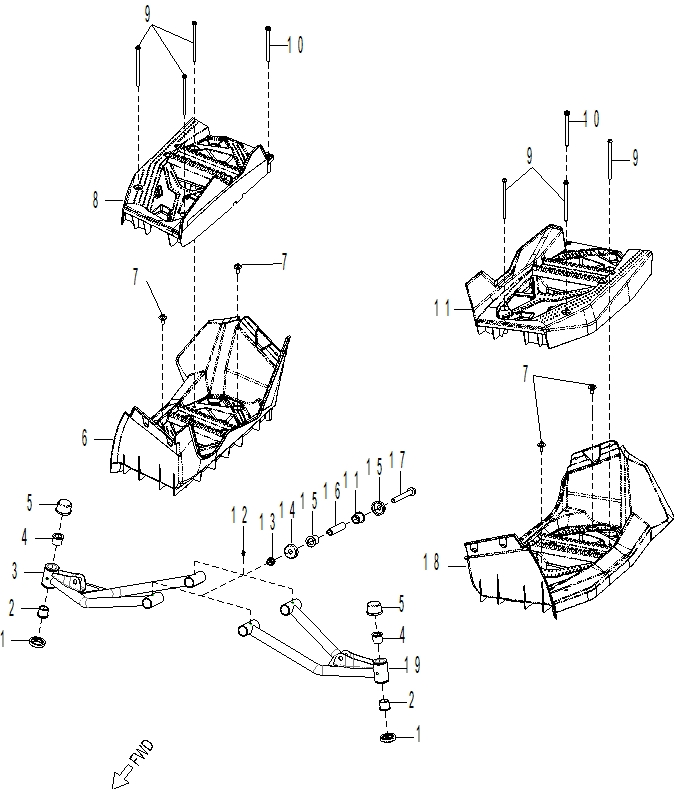 Suspension - Swing Arm-Footrest