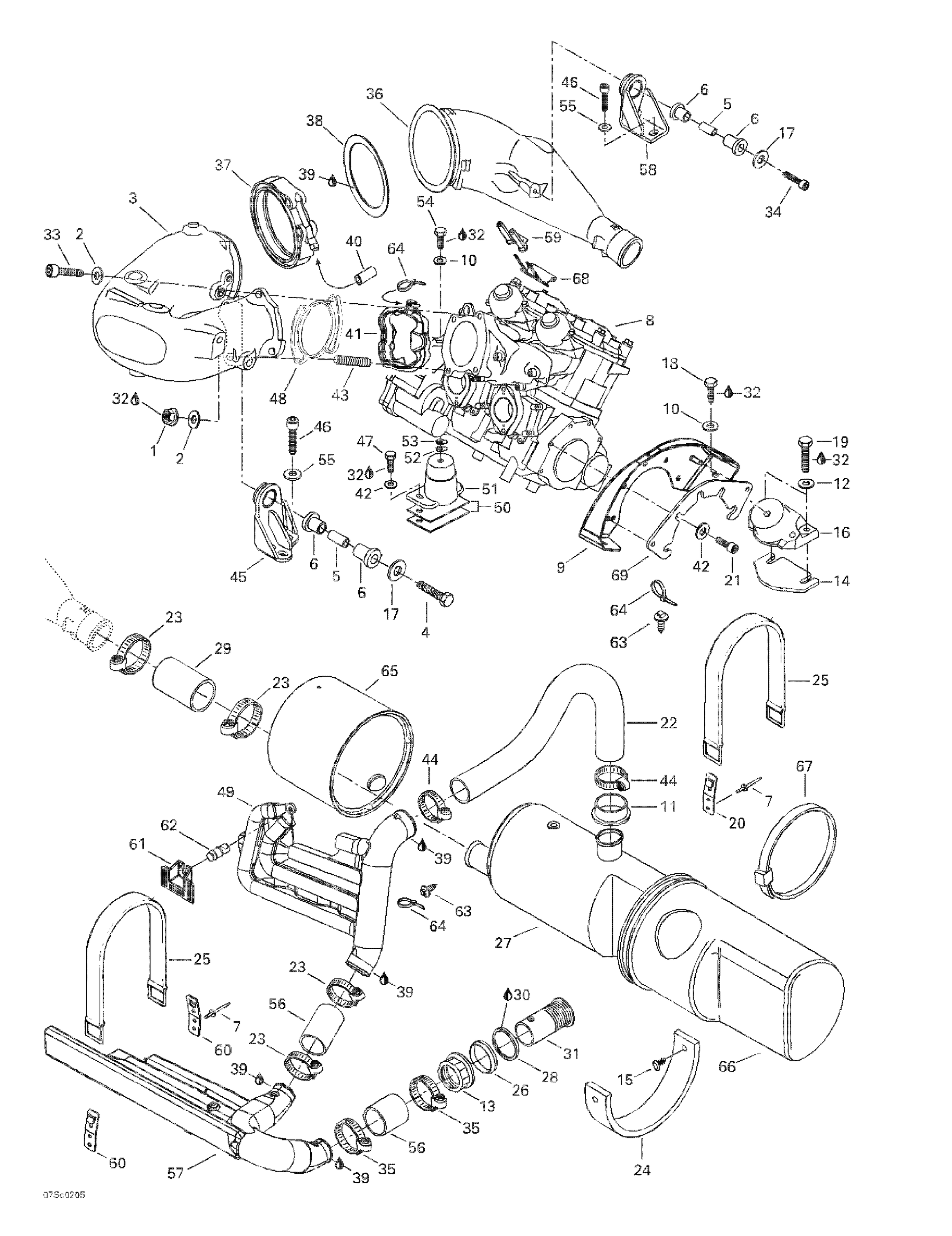 Engine Support And Muffler