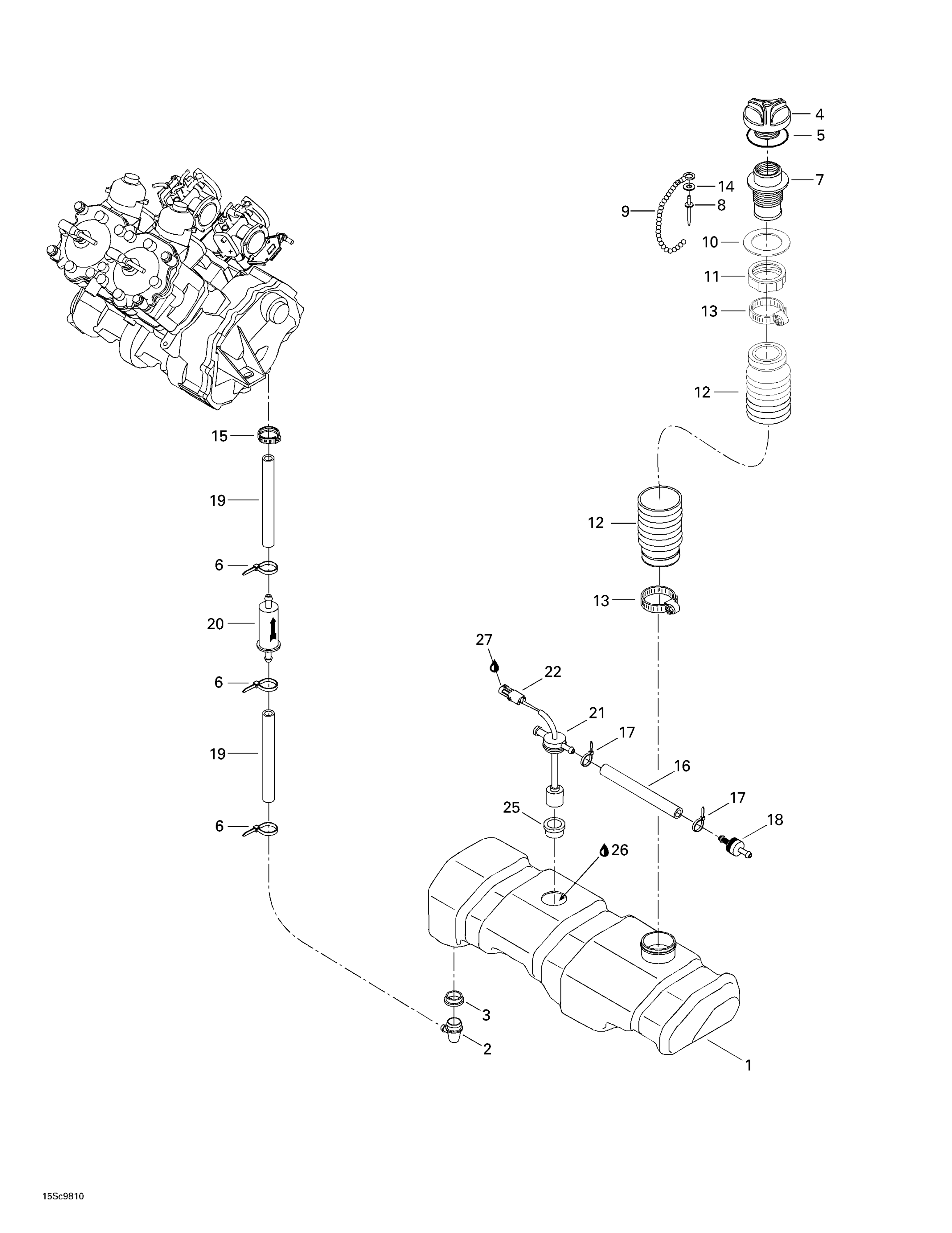 Схема узла: Oil Injection System